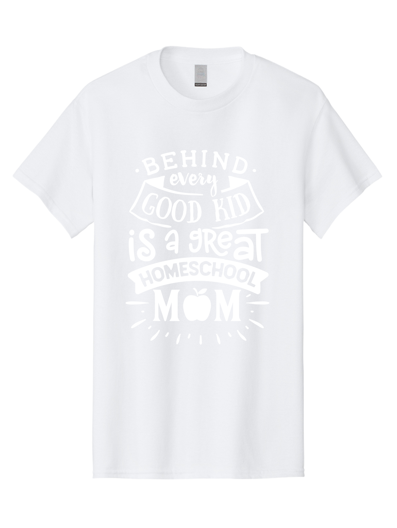 Behind-Every-Good-Kid-1 Men'S Graphic Tee, 100% Cotton, Comfortable Casual Summer Wear, Machine Washable, Homeschool Mom Appreciation, Proud Parent, Education Support, Homeschooling Journey, Dedicated Mother, Behind Every Good Kid Aab313