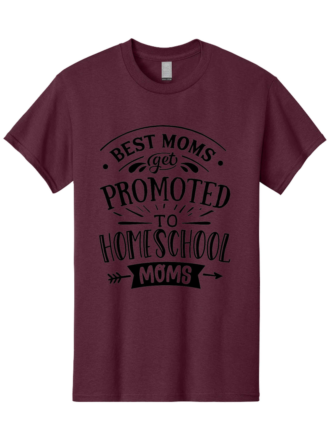 Best-Moms-Get-Promoted-To-Homeschool-Moms-1 Men'S Graphic Tee, 100% Cotton, Comfortable Casual Summer Wear, Machine Washable, Homeschool Mom, Best Mom, Parenting Humor, Educational Mom, Homeschooling Mom, Mother'S Day Gift, Mom'S Promotion, Aab320