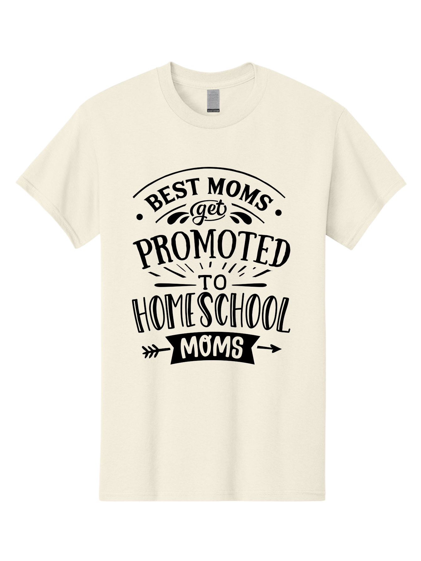 Best-Moms-Get-Promoted-To-Homeschool-Moms-1 Men'S Graphic Tee, 100% Cotton, Comfortable Casual Summer Wear, Machine Washable, Homeschool Mom, Best Mom, Parenting Humor, Educational Mom, Homeschooling Mom, Mother'S Day Gift, Mom'S Promotion, Aab320