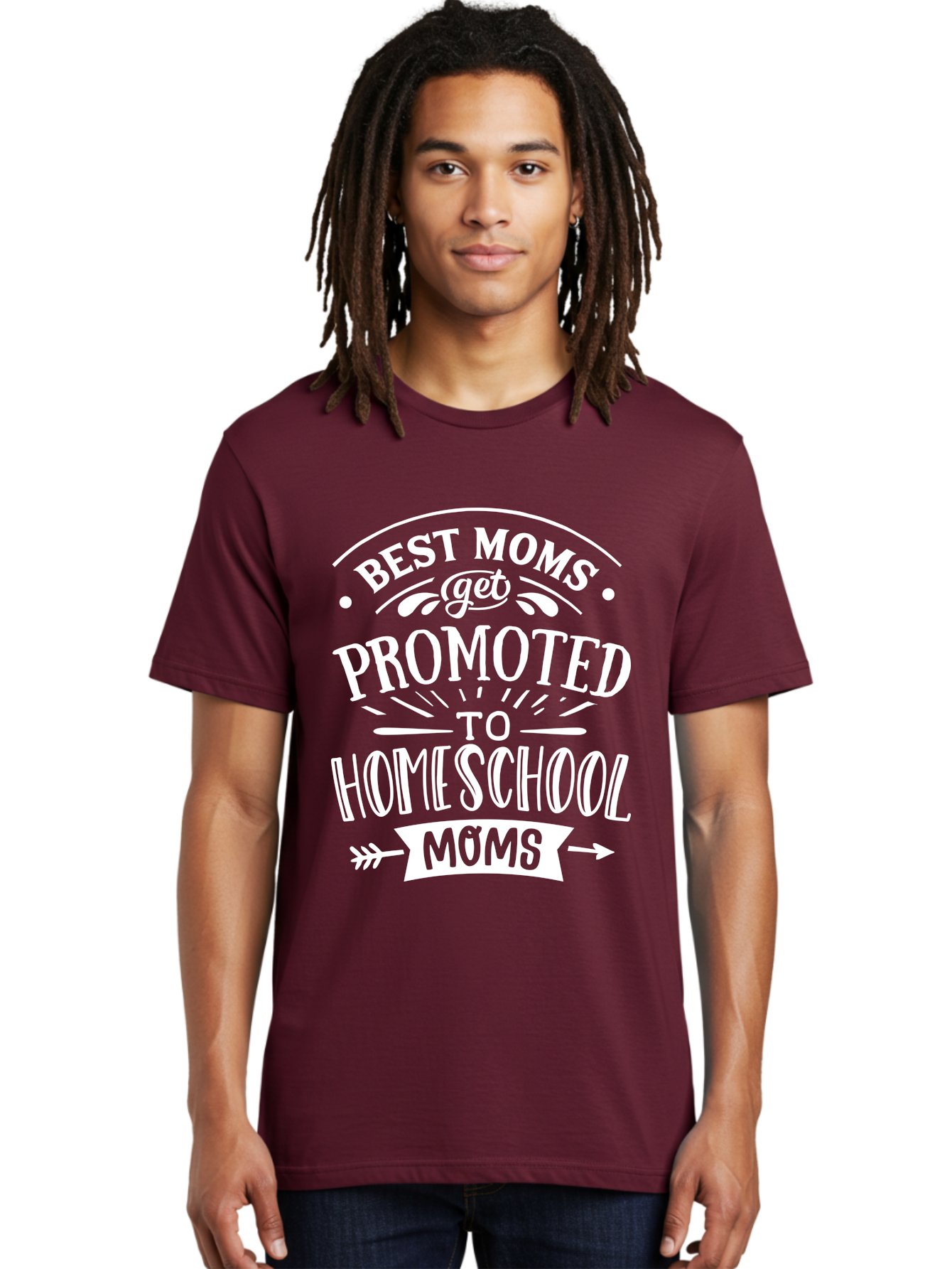 Best-Moms-Get-Promoted-To-Homeschool-Moms Men'S Graphic Tee, 100% Cotton, Comfortable Casual Summer Wear, Machine Washable, Homeschooling Mom, Best Mom, Mom Quotes, Homeschool Mom Quotes, Funny Mom Quotes, Mom Life, Parenting Humor, Aab321
