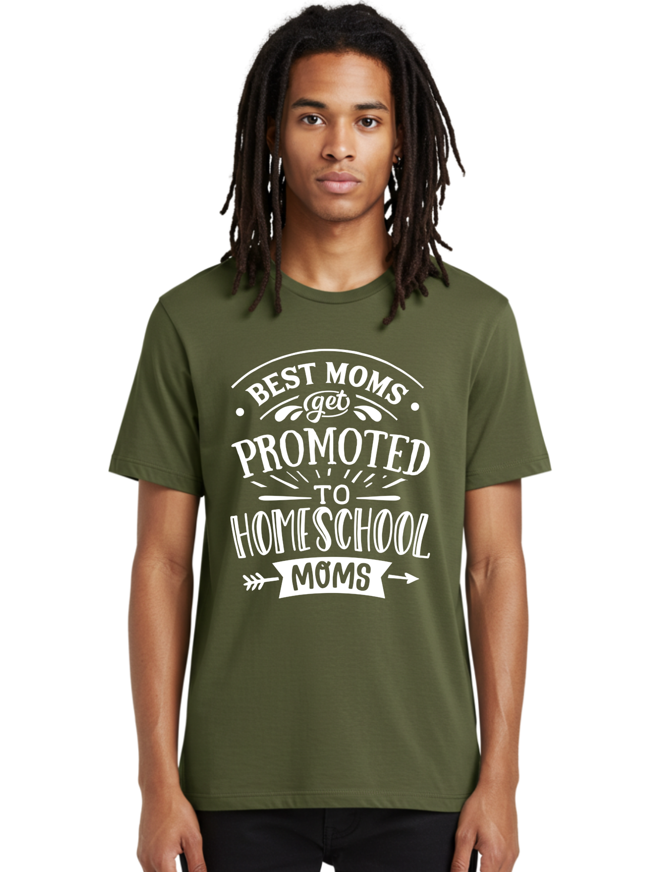 Best-Moms-Get-Promoted-To-Homeschool-Moms Men'S Graphic Tee, 100% Cotton, Comfortable Casual Summer Wear, Machine Washable, Homeschooling Mom, Best Mom, Mom Quotes, Homeschool Mom Quotes, Funny Mom Quotes, Mom Life, Parenting Humor, Aab321