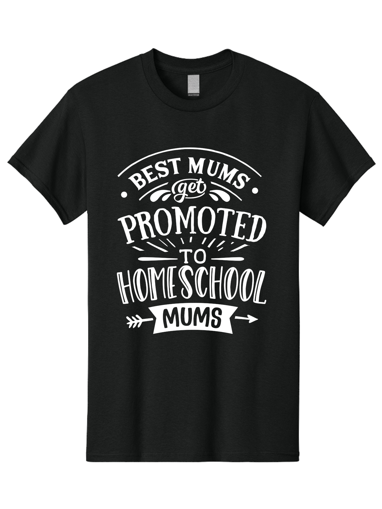 Best-Mums-Get-Promoted-To-Homeschool-Mums Men'S Graphic Tee, 100% Cotton, Comfortable Casual Summer Wear, Machine Washable, Homeschool Mums, Best Mums, Promotion, Parenting, Education, Homeschooling, Mom Life, Motherhood, Funny Quote, Aab322