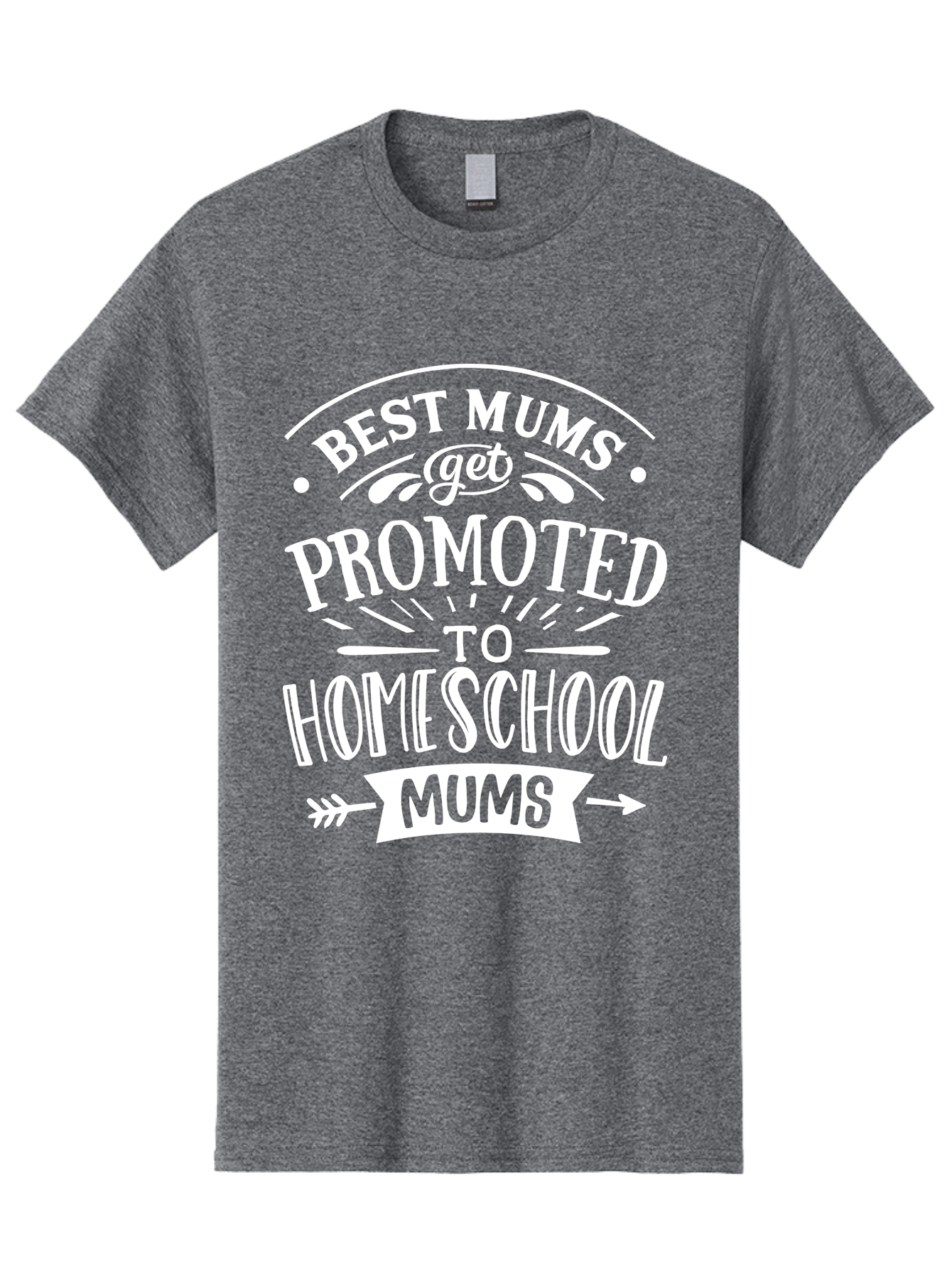 Best-Mums-Get-Promoted-To-Homeschool-Mums Men'S Graphic Tee, 100% Cotton, Comfortable Casual Summer Wear, Machine Washable, Homeschool Mums, Best Mums, Promotion, Parenting, Education, Homeschooling, Mom Life, Motherhood, Funny Quote, Aab322