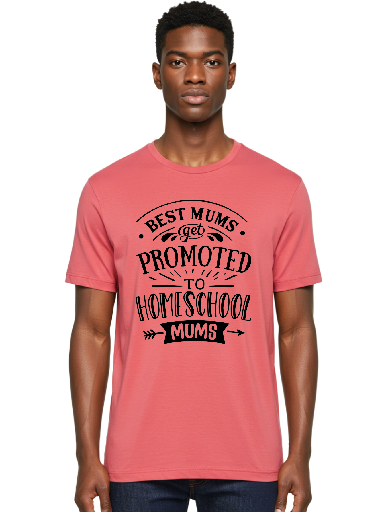 Best-Mums-Get-Promoted Men'S Graphic Tee, 100% Cotton, Comfortable Casual Summer Wear, Machine Washable, Homeschooling Moms, Parenting Quotes, Homeschool Mom Quotes, Funny Mom Quotes, Mom Appreciation, Motherhood, Homeschooling, Aab323