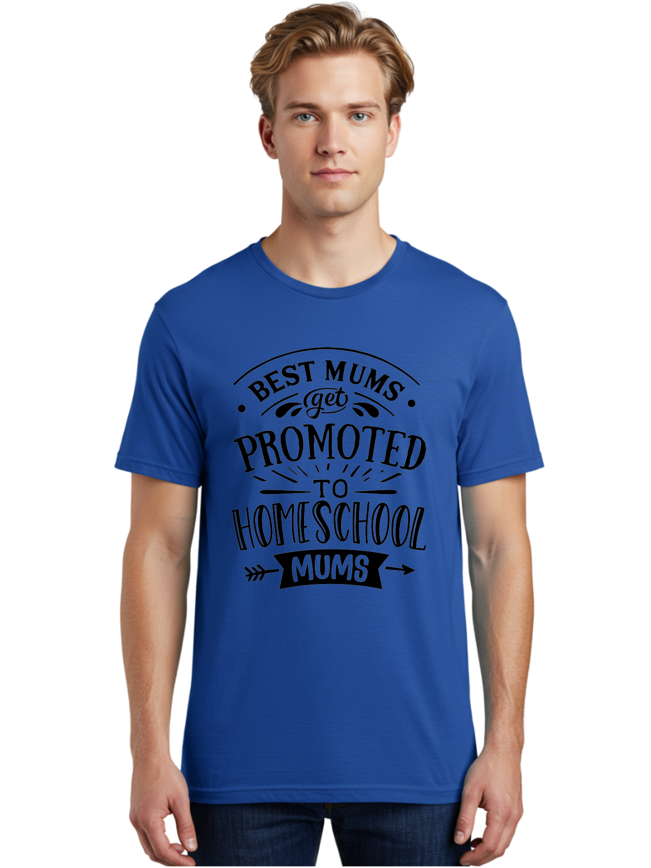 Best-Mums-Get-Promoted Men'S Graphic Tee, 100% Cotton, Comfortable Casual Summer Wear, Machine Washable, Homeschooling Moms, Parenting Quotes, Homeschool Mom Quotes, Funny Mom Quotes, Mom Appreciation, Motherhood, Homeschooling, Aab323