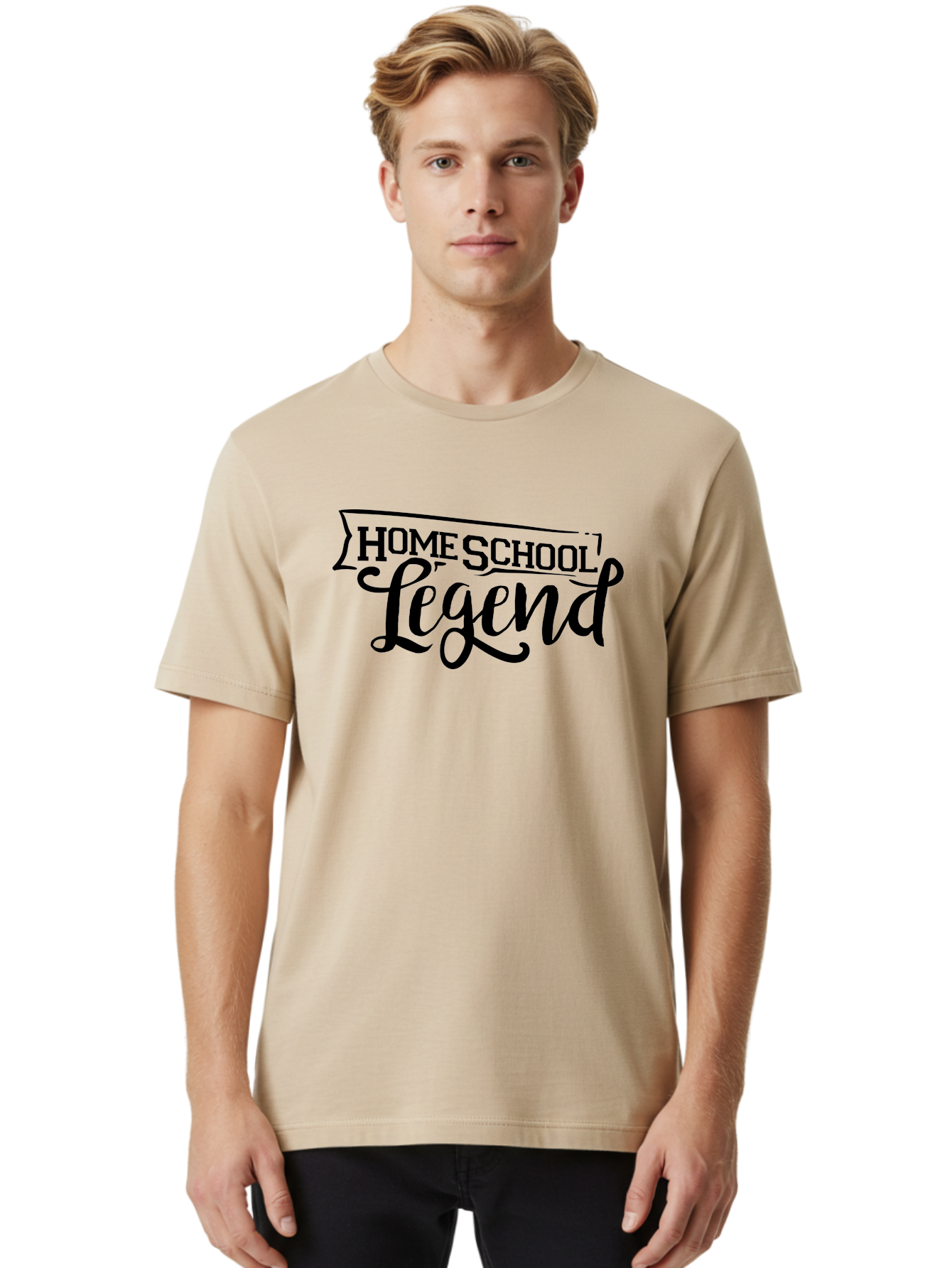 Home-School-Legend Men'S Graphic Tee, 100% Cotton, Comfortable Casual Summer Wear, Machine Washable, Home School Legend, Homeschooling, Personalized Learning, Custom Education, Educational Excellence, Homeschool Pride Aab332