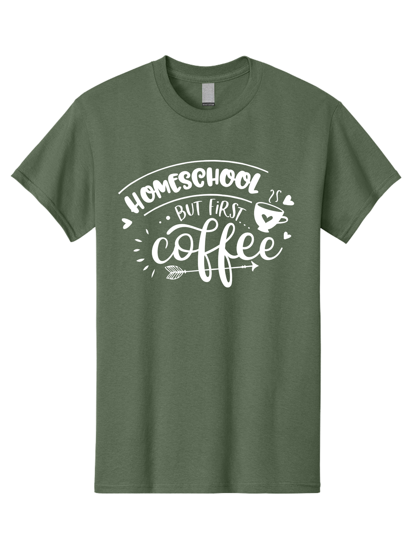 Homeschool-But-First-Coffee Men'S Graphic Tee, 100% Cotton, Comfortable Casual Summer Wear, Machine Washable, Homeschool Humor, Coffee Lover, Homeschooling Parents, Funny Quote, Morning Motivation, Coffee Fueled, Parenting Life, Aab335