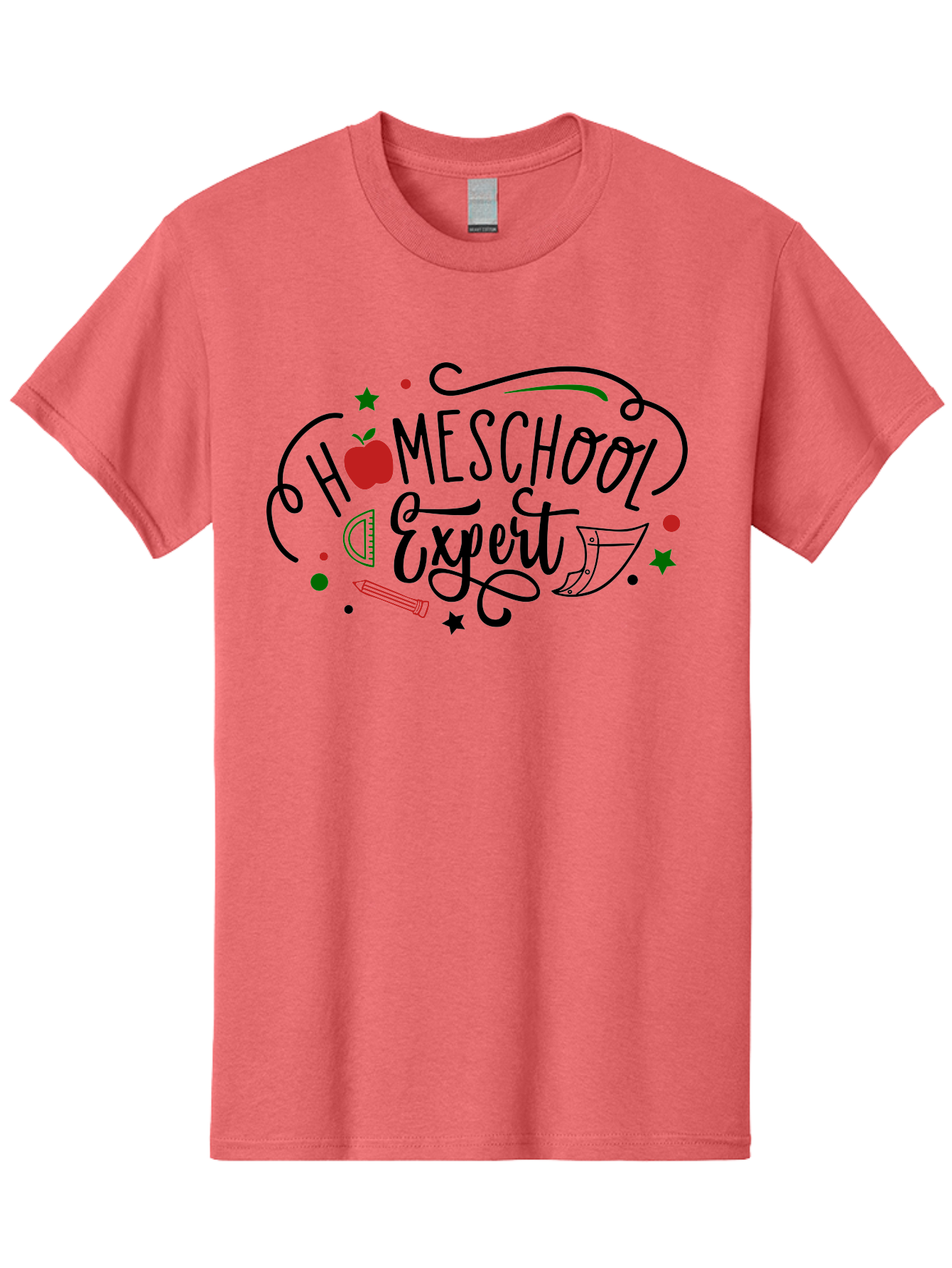 Homeschool-Expert-3 Men'S Graphic Tee, 100% Cotton, Comfortable Casual Summer Wear, Machine Washable, Homeschool Expert, Learning Resources, Educational Tools, Apple For Teacher, Pencils, Stars, Swirls, Creative Learning, Homeschooling, Aab338
