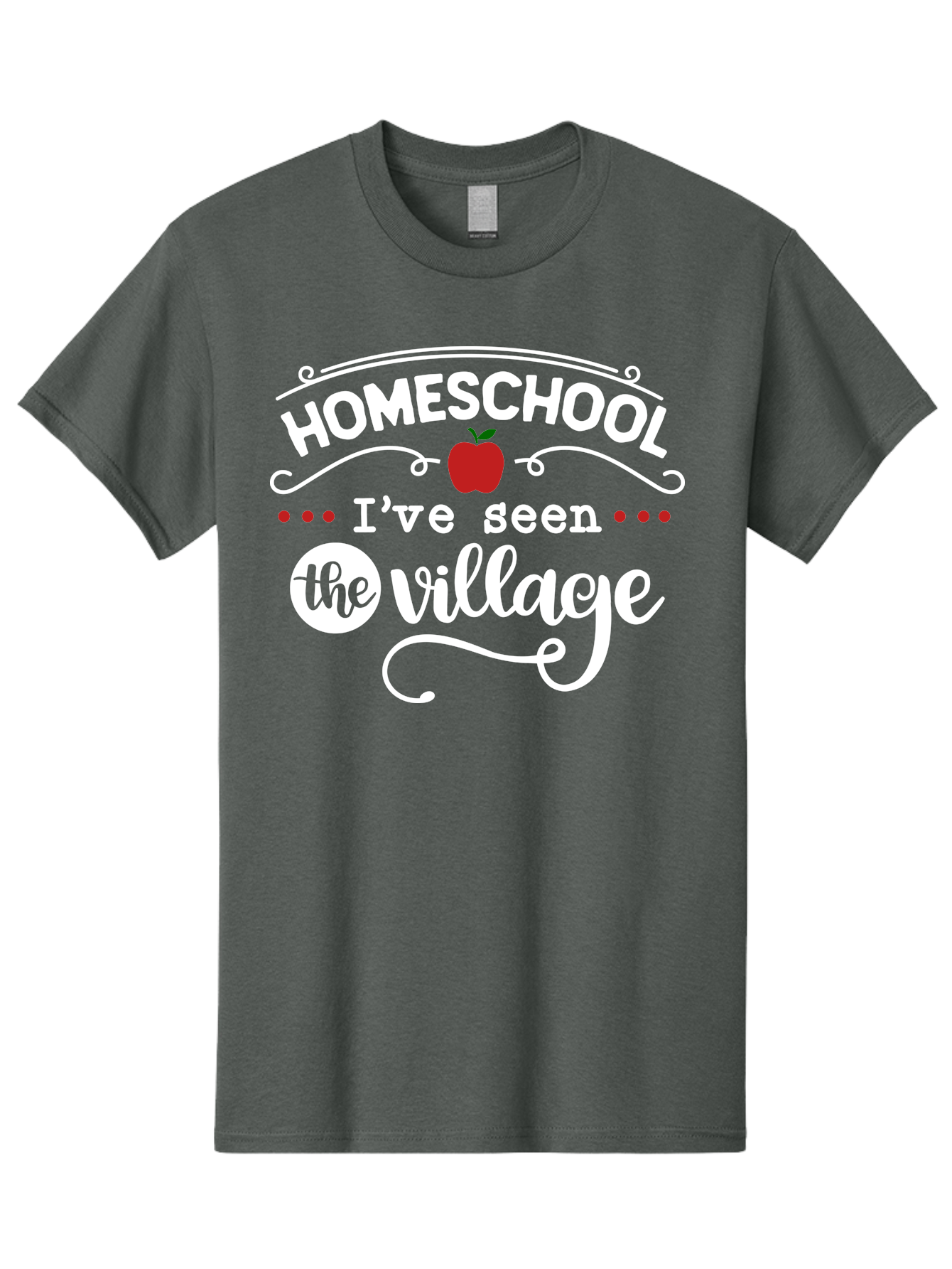 Homeschool-I-Ve-Seen-The-Village-2 Men'S Graphic Tee, 100% Cotton, Comfortable Casual Summer Wear, Machine Washable, Homeschool, Alternative Education, Village Community, Personalized Learning, Homeschooling Parents, Educational Freedom, Aab343