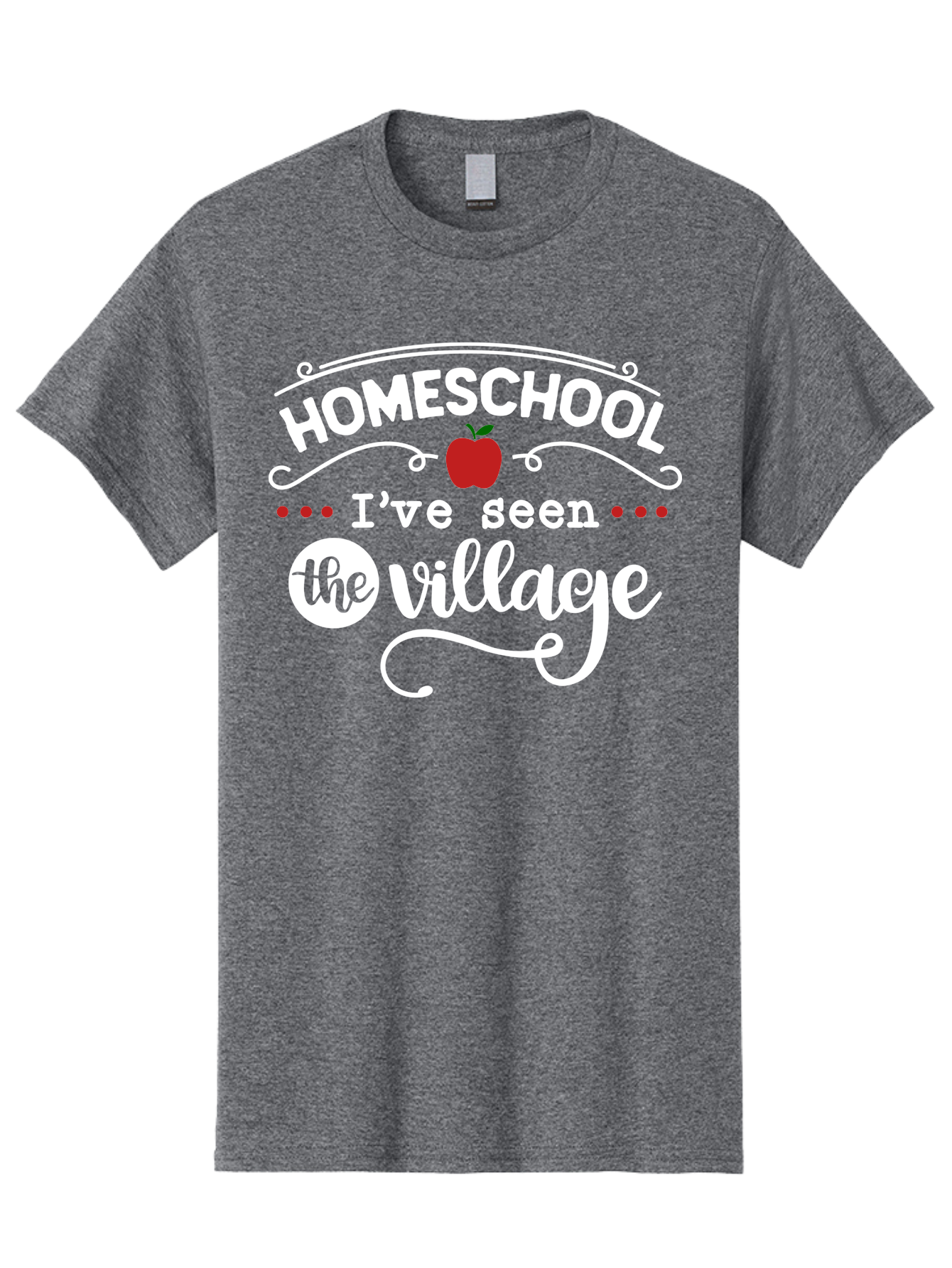 Homeschool-I-Ve-Seen-The-Village-2 Men'S Graphic Tee, 100% Cotton, Comfortable Casual Summer Wear, Machine Washable, Homeschool, Alternative Education, Village Community, Personalized Learning, Homeschooling Parents, Educational Freedom, Aab343