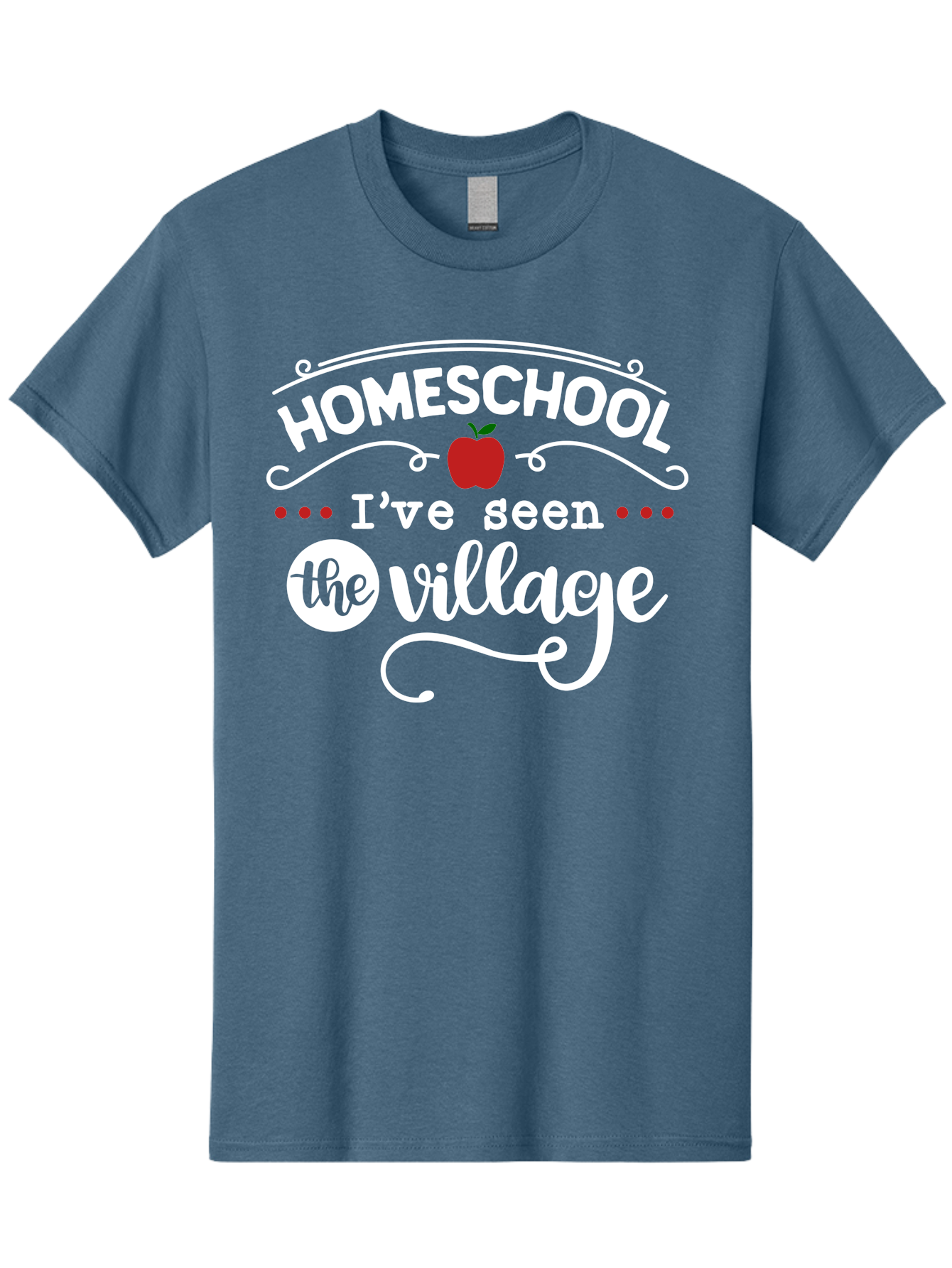 Homeschool-I-Ve-Seen-The-Village-2 Men'S Graphic Tee, 100% Cotton, Comfortable Casual Summer Wear, Machine Washable, Homeschool, Alternative Education, Village Community, Personalized Learning, Homeschooling Parents, Educational Freedom, Aab343