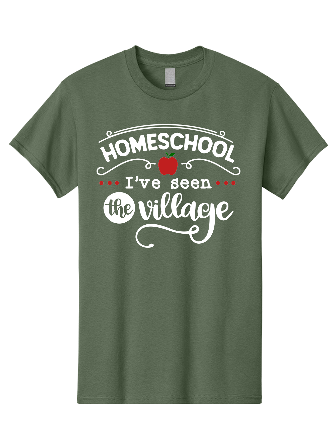 Homeschool-I-Ve-Seen-The-Village-2 Men'S Graphic Tee, 100% Cotton, Comfortable Casual Summer Wear, Machine Washable, Homeschool, Alternative Education, Village Community, Personalized Learning, Homeschooling Parents, Educational Freedom, Aab343