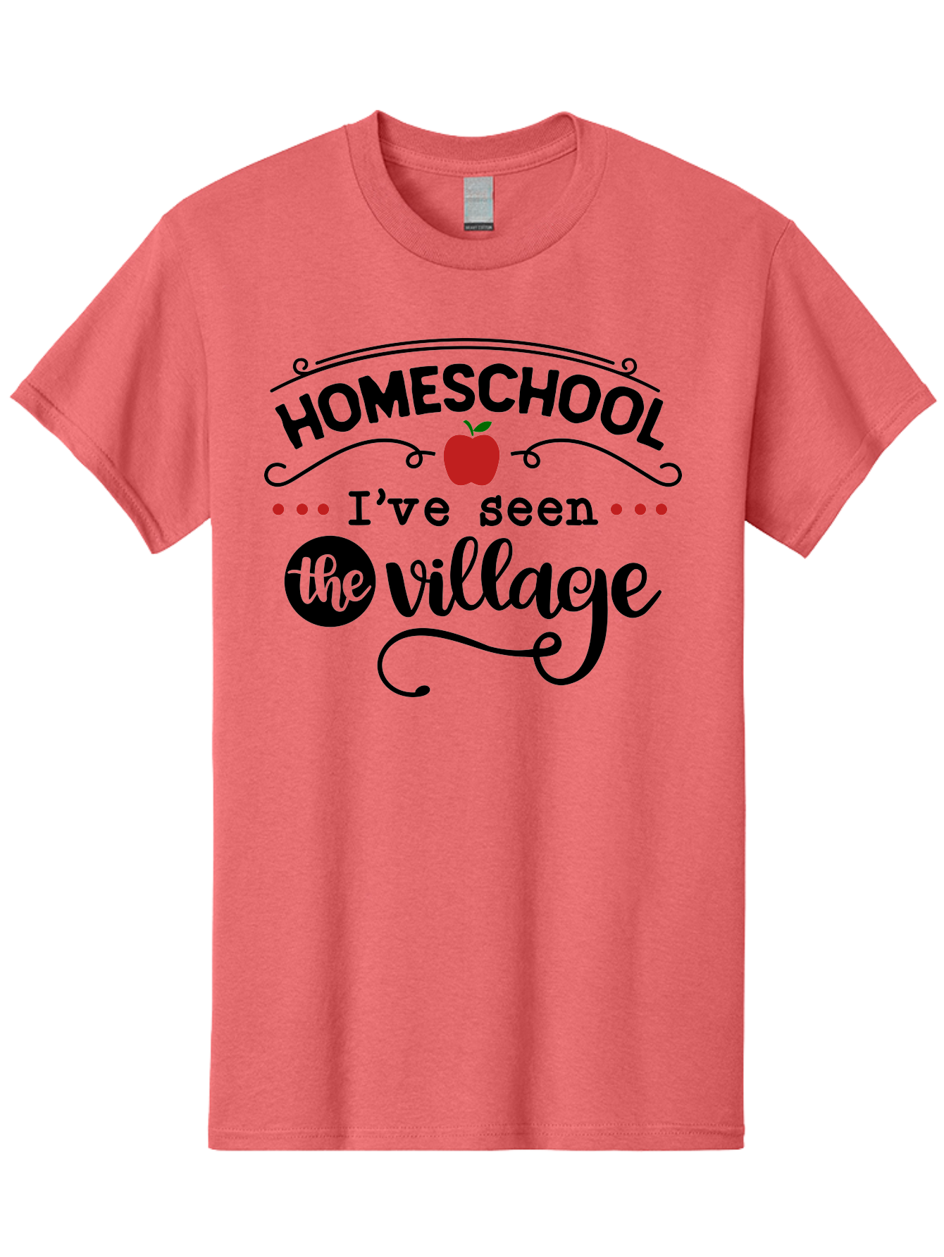 Homeschool-I-Ve-Seen-The-Village-3 Men'S Graphic Tee, 100% Cotton, Comfortable Casual Summer Wear, Machine Washable, Homeschool, Homeschooling, Village, Education, Learning, Parenting, Teaching, Homeschool Mom, Alternative Education, Aab344
