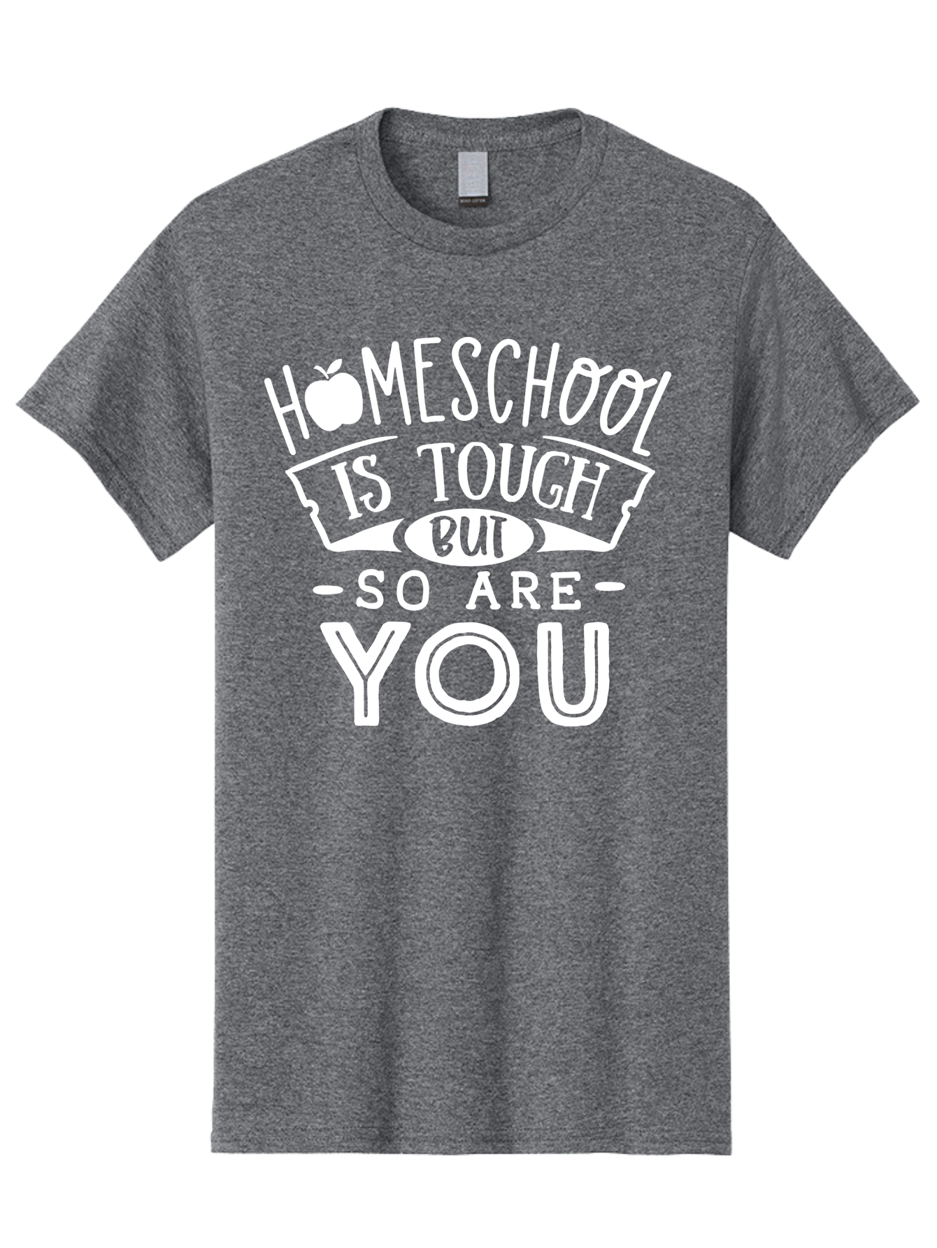 Homeschool-Is-Tough-But-So-Are-You-1 Men'S Graphic Tee, 100% Cotton, Comfortable Casual Summer Wear, Machine Washable, Homeschool Inspiration, Motivational Quote, Educational Support, Parenting Encouragement, Tough Homeschooling, Aab353