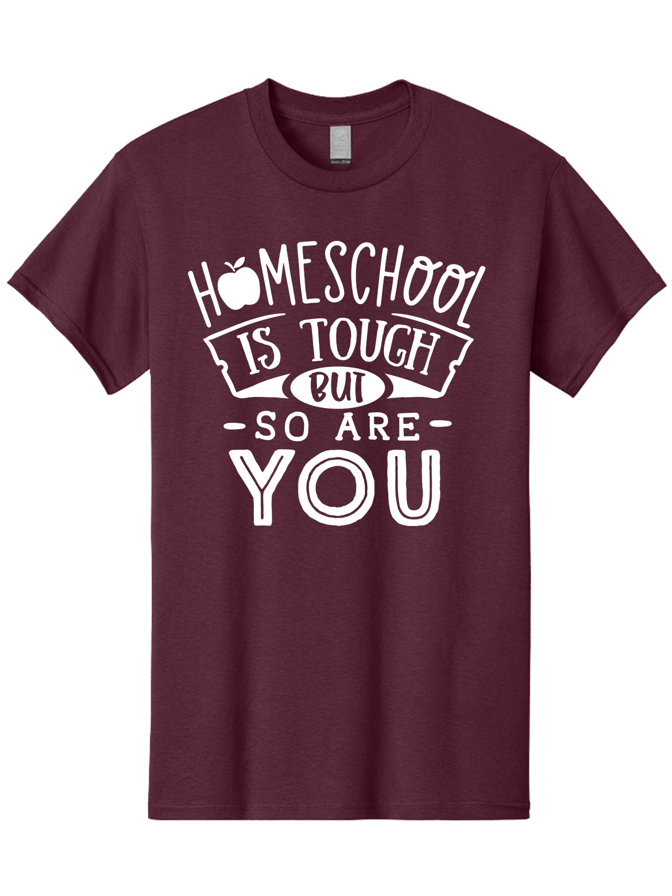 Homeschool-Is-Tough-But-So-Are-You-1 Men'S Graphic Tee, 100% Cotton, Comfortable Casual Summer Wear, Machine Washable, Homeschool Inspiration, Motivational Quote, Educational Support, Parenting Encouragement, Tough Homeschooling, Aab353