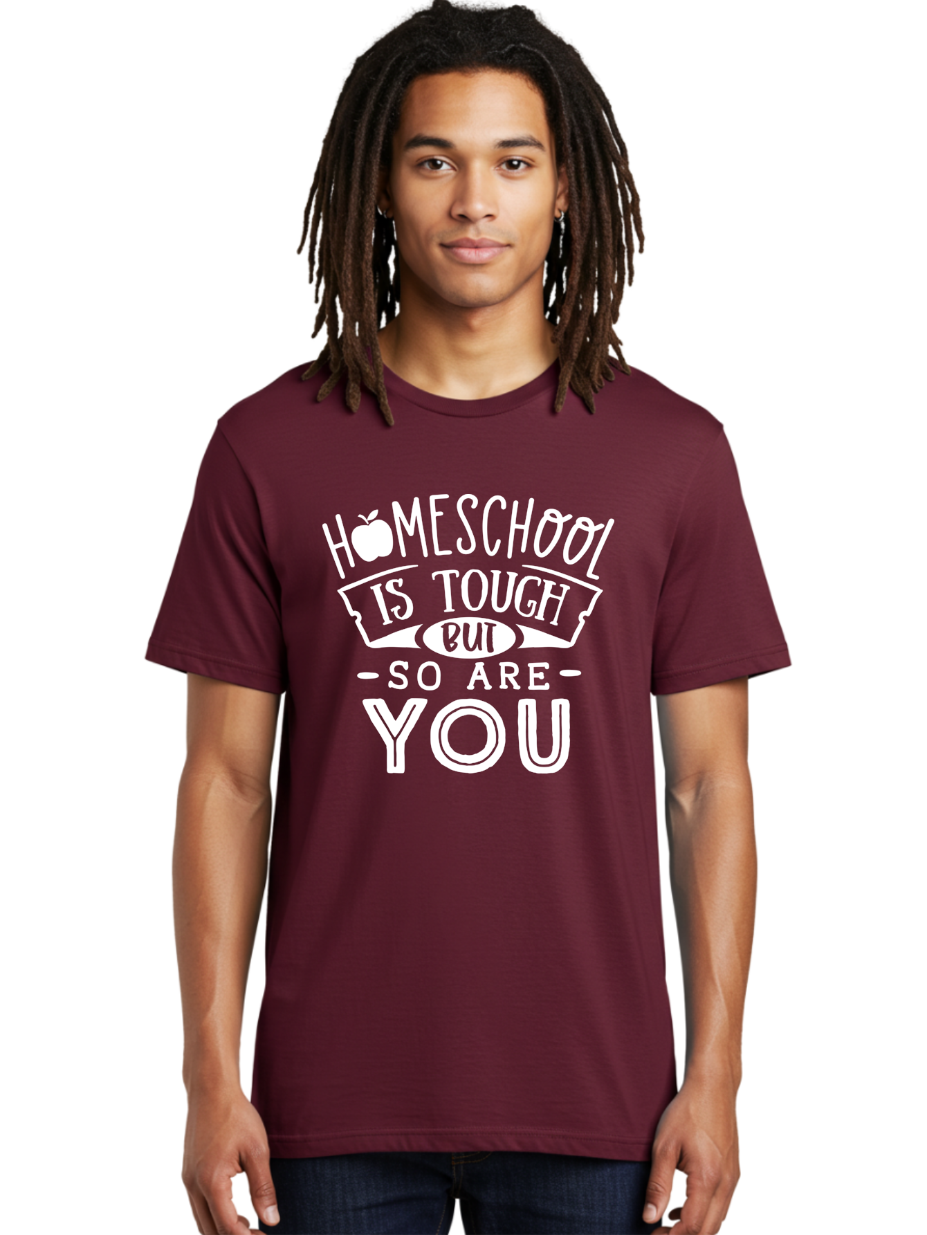 Homeschool-Is-Tough-But-So-Are-You-1 Men'S Graphic Tee, 100% Cotton, Comfortable Casual Summer Wear, Machine Washable, Homeschool Inspiration, Motivational Quote, Educational Support, Parenting Encouragement, Tough Homeschooling, Aab353