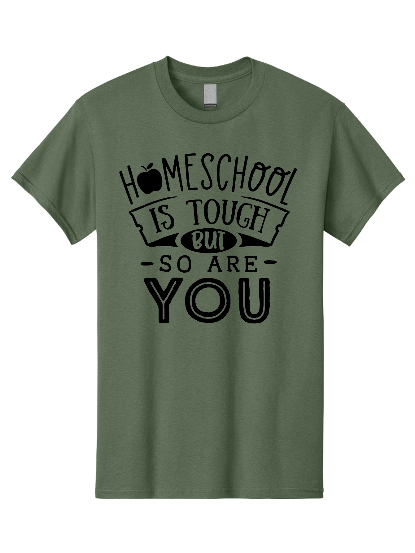Homeschool-Is-Tough-But-So-Are-You Men'S Graphic Tee, 100% Cotton, Comfortable Casual Summer Wear, Machine Washable, Homeschool, Motivational Quote, Homeschooling, Tough But Strong, Inspirational Saying, Education, Learning, Empowerment Aab356