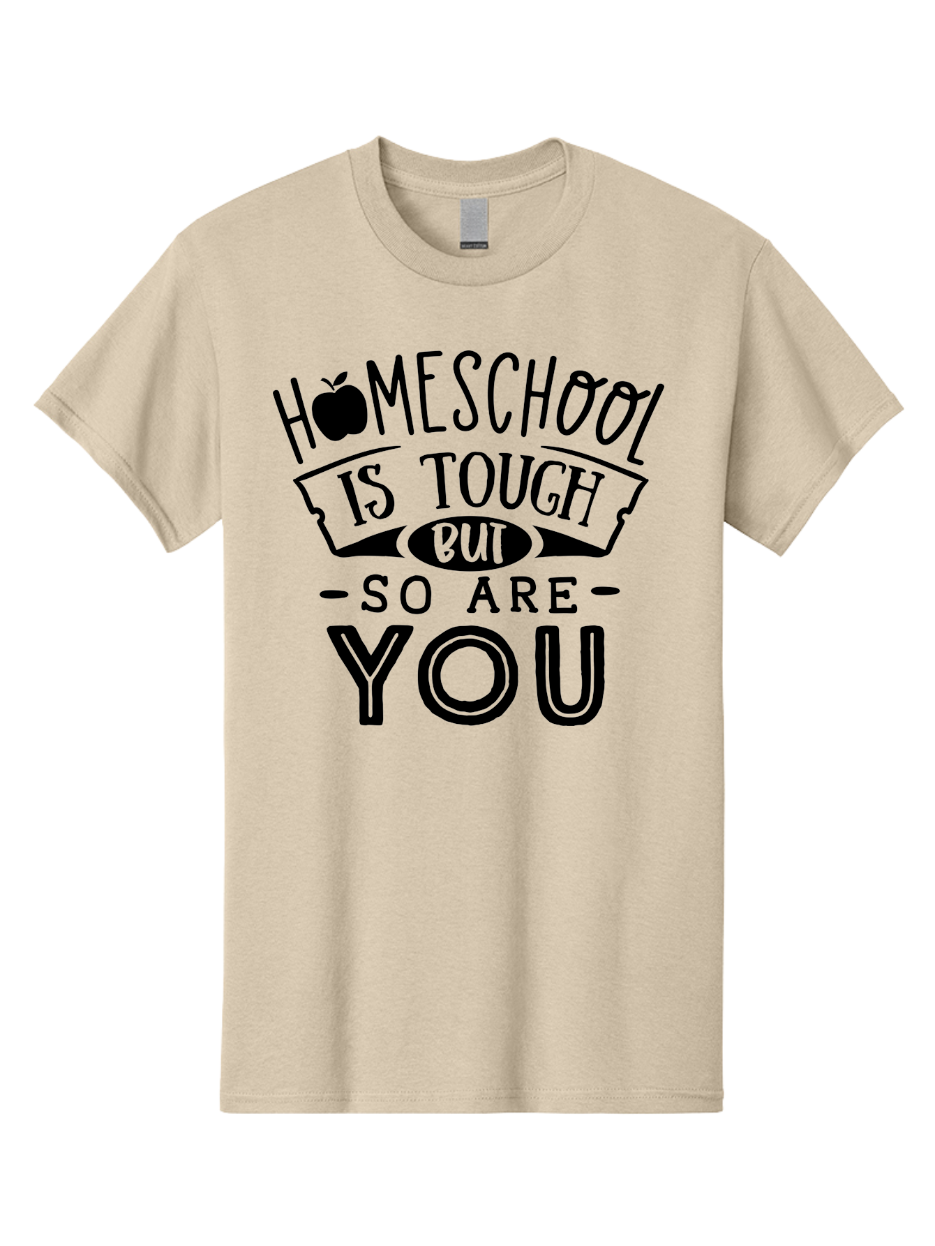 Homeschool-Is-Tough-But-So-Are-You Men'S Graphic Tee, 100% Cotton, Comfortable Casual Summer Wear, Machine Washable, Homeschool, Motivational Quote, Homeschooling, Tough But Strong, Inspirational Saying, Education, Learning, Empowerment Aab356