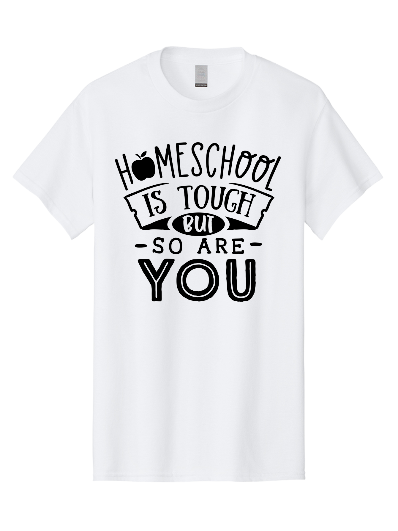 Homeschool-Is-Tough-But-So-Are-You Men'S Graphic Tee, 100% Cotton, Comfortable Casual Summer Wear, Machine Washable, Homeschool, Motivational Quote, Homeschooling, Tough But Strong, Inspirational Saying, Education, Learning, Empowerment Aab356