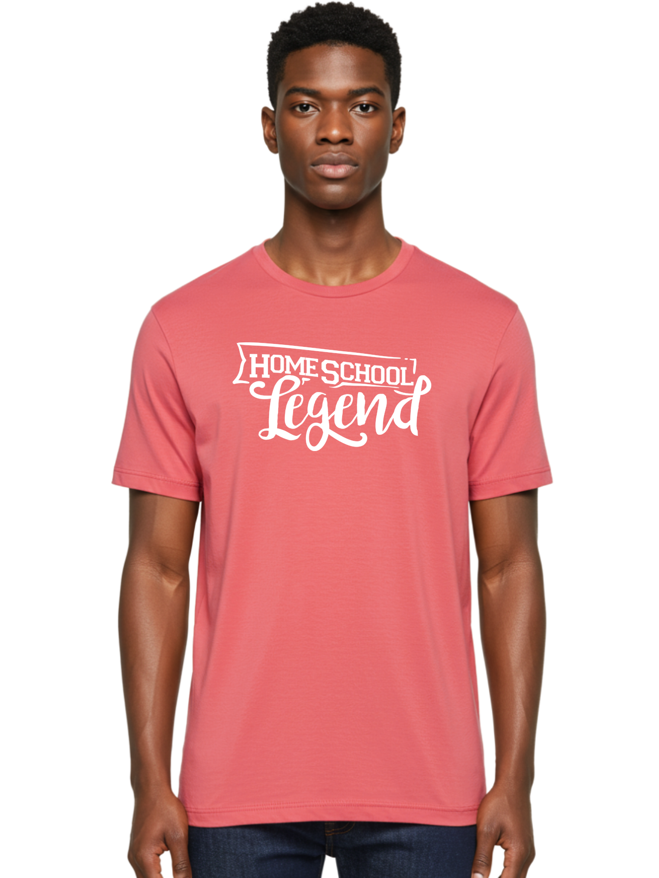 Homeschool-Legend Men'S Graphic Tee, 100% Cotton, Comfortable Casual Summer Wear, Machine Washable, Homeschool Legend, Homeschooling, Education, Learning, Custom Design, Personalized Logo, Inspirational Quote, Motivational Phrase, Aab357