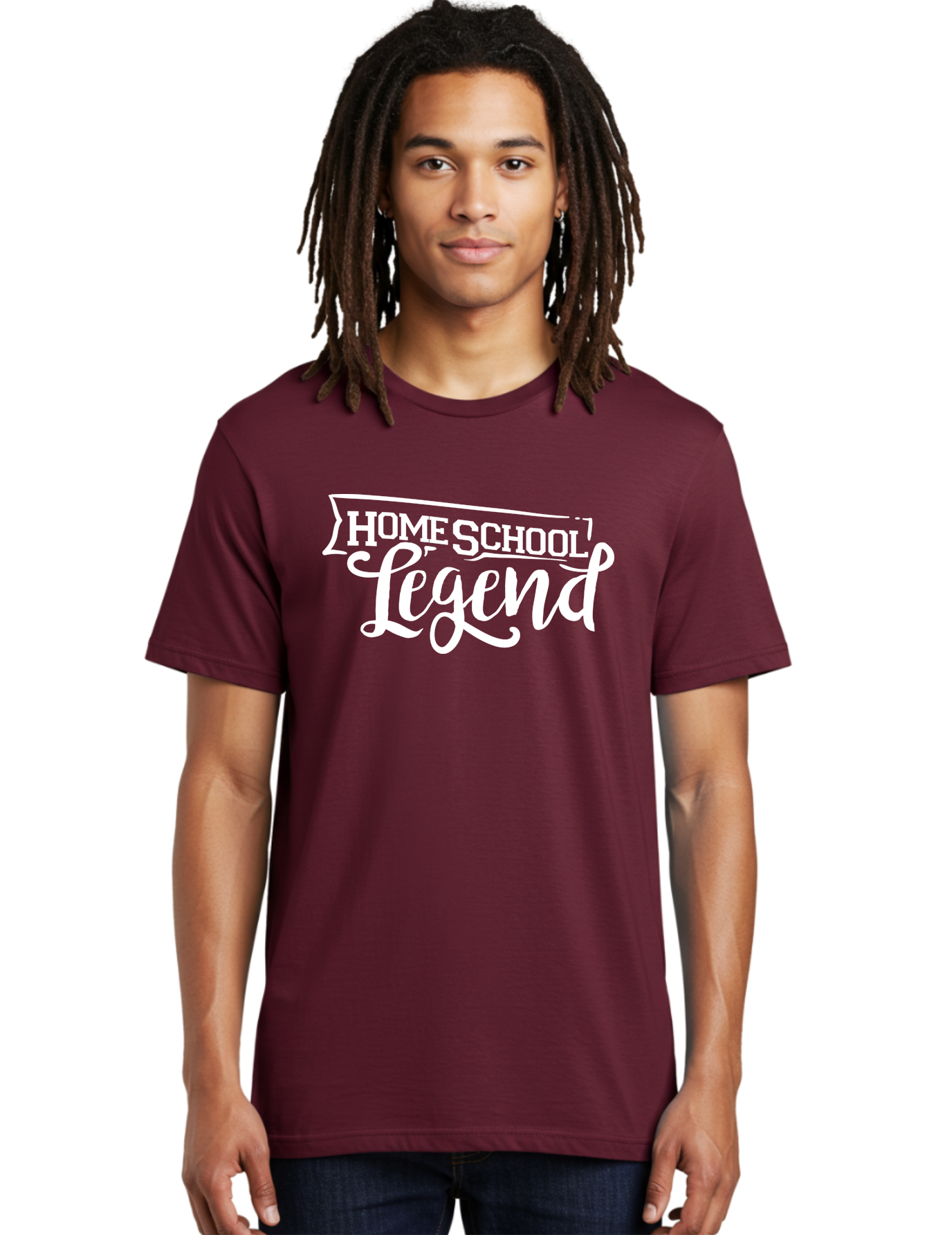 Homeschool-Legend Men'S Graphic Tee, 100% Cotton, Comfortable Casual Summer Wear, Machine Washable, Homeschool Legend, Homeschooling, Education, Learning, Custom Design, Personalized Logo, Inspirational Quote, Motivational Phrase, Aab357