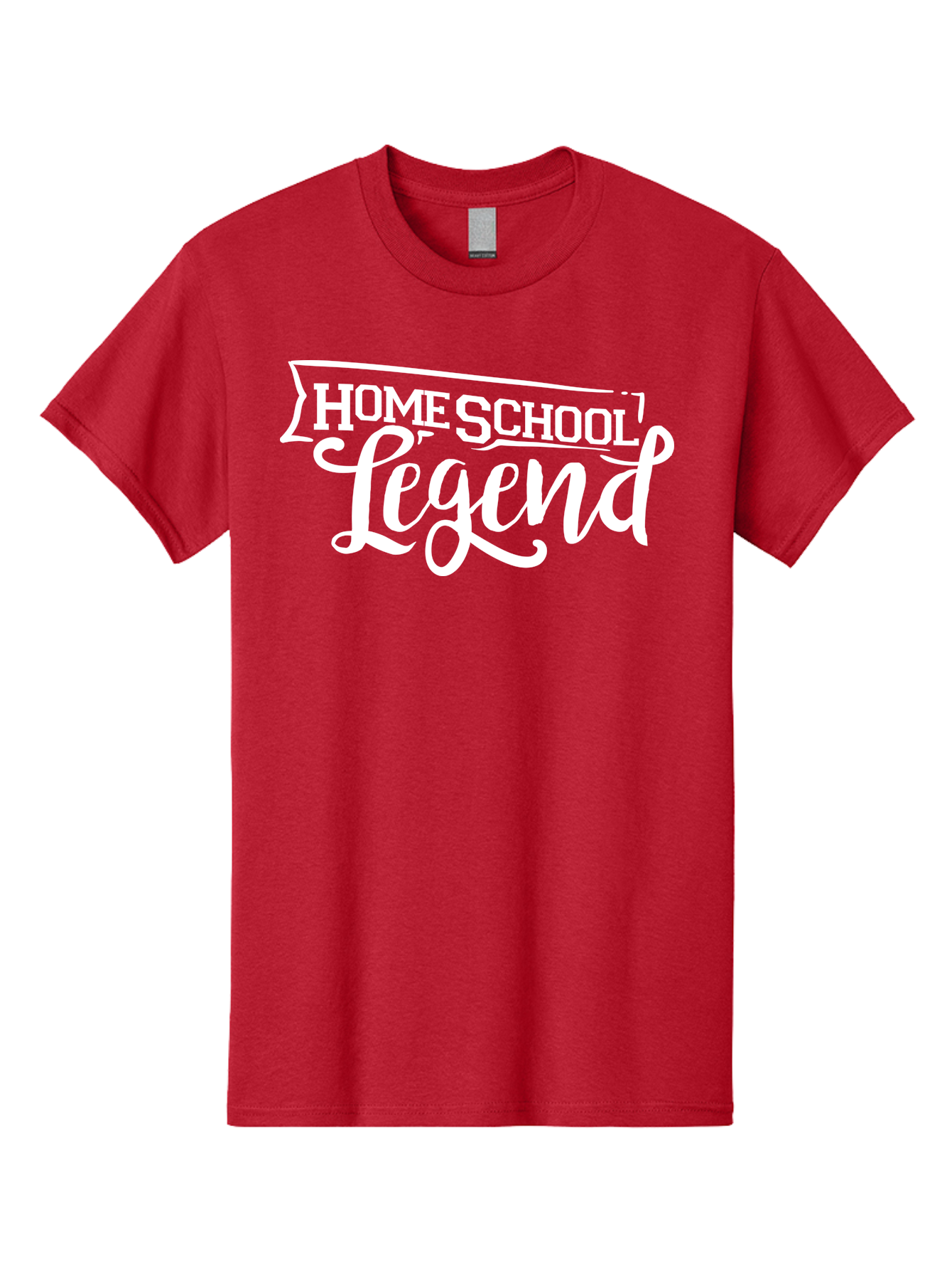Homeschool-Legend Men'S Graphic Tee, 100% Cotton, Comfortable Casual Summer Wear, Machine Washable, Homeschool Legend, Homeschooling, Education, Learning, Custom Design, Personalized Logo, Inspirational Quote, Motivational Phrase, Aab357