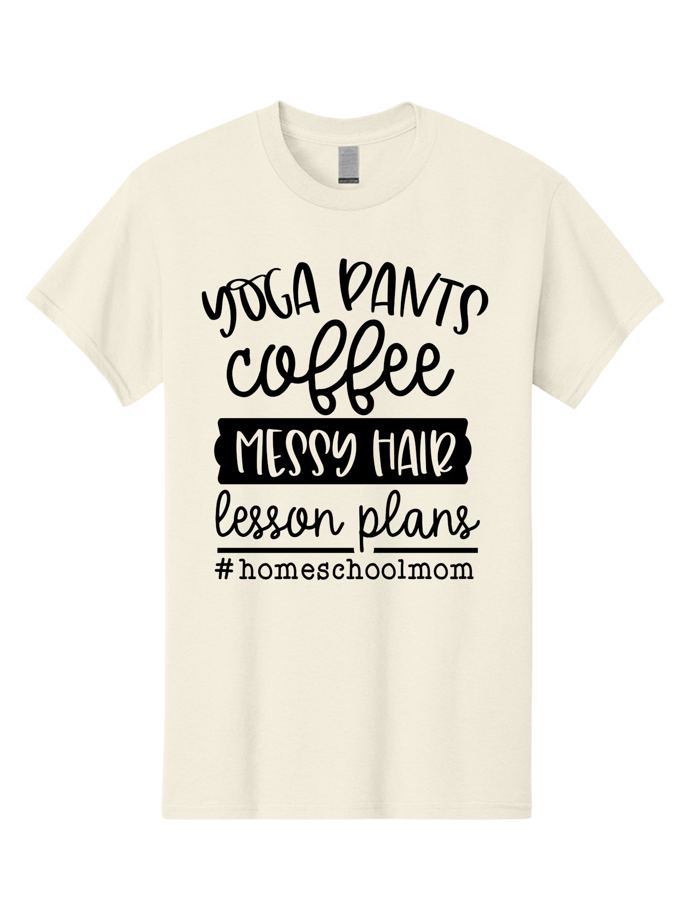 Homeschool-Mom-1 Men'S Graphic Tee, 100% Cotton, Comfortable Casual Summer Wear, Machine Washable, Homeschool Mom, Yoga Pants, Coffee, Messy Hair, Lesson Plans, Homeschooling, Parenting, Mom Life, Everyday Struggles, Relaxed Mom, Casual Style Aab368
