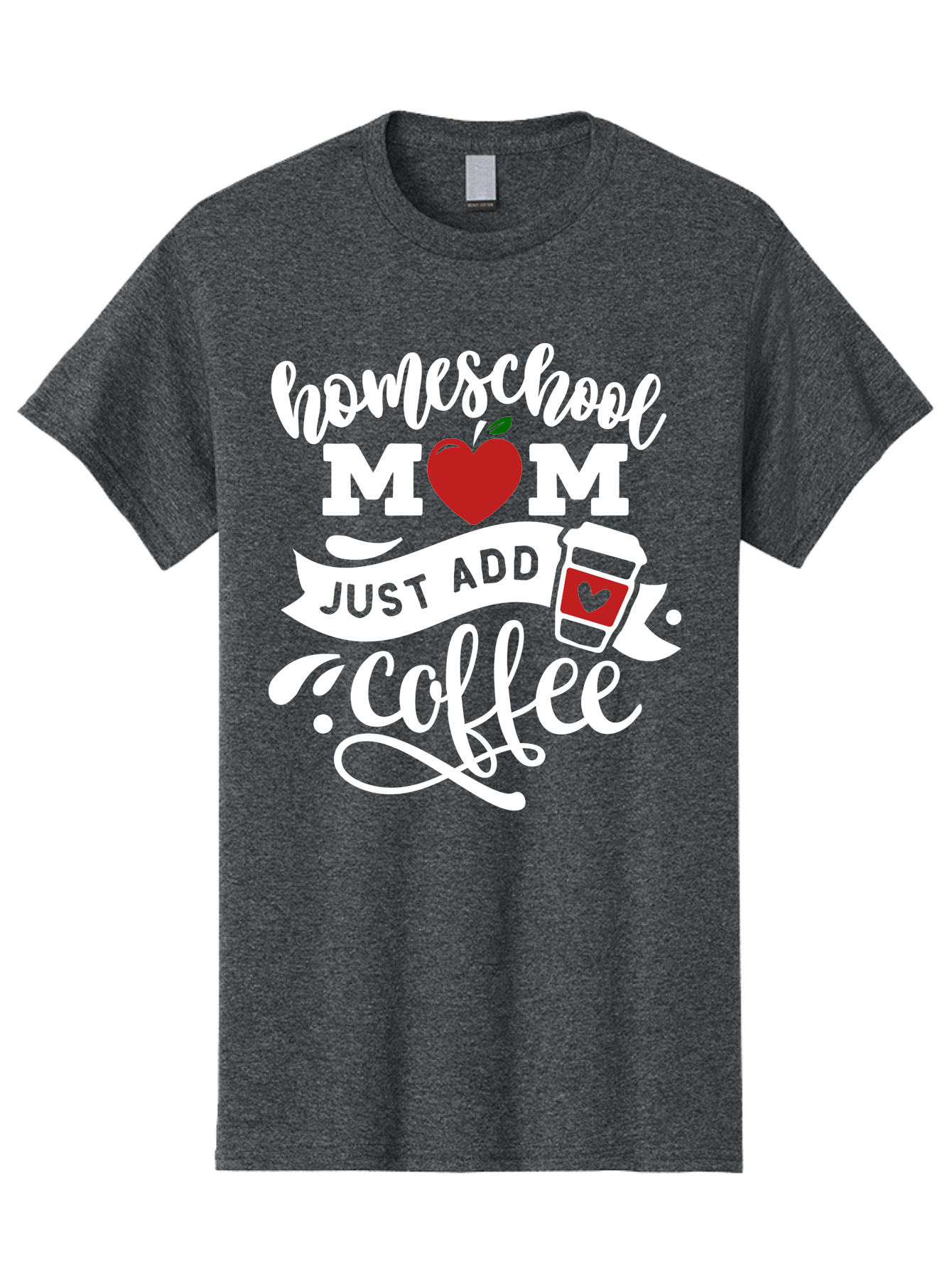 Homeschool-Mom-2 Men'S Graphic Tee, 100% Cotton, Comfortable Casual Summer Wear, Machine Washable, Homeschool Mom Quote, Funny Mom Quote, Coffee Cup Design, Mom Life, Homeschooling, Mom Humor, Parent Teacher, Coffee Lover Aab369