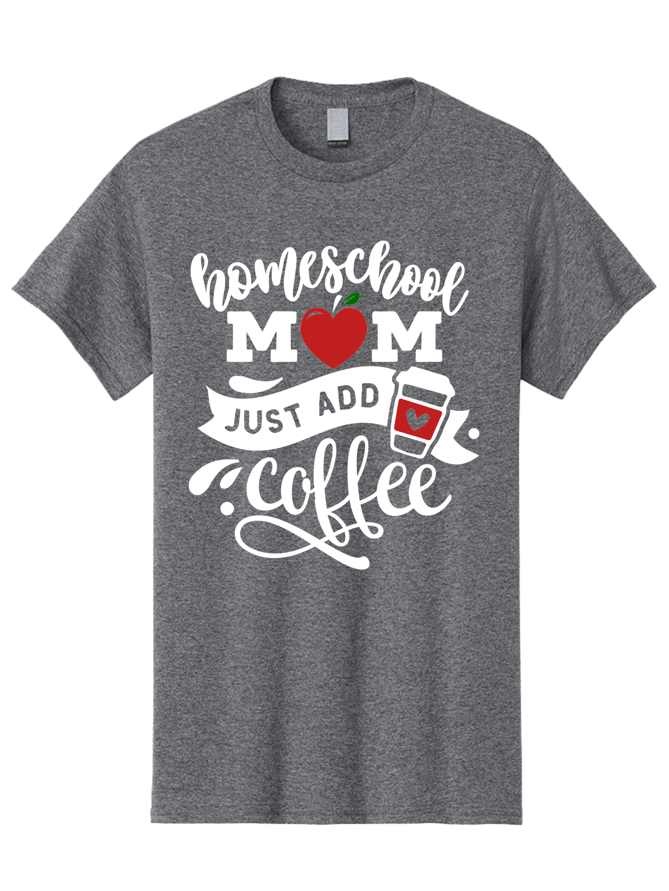 Homeschool-Mom-2 Men'S Graphic Tee, 100% Cotton, Comfortable Casual Summer Wear, Machine Washable, Homeschool Mom Quote, Funny Mom Quote, Coffee Cup Design, Mom Life, Homeschooling, Mom Humor, Parent Teacher, Coffee Lover Aab369