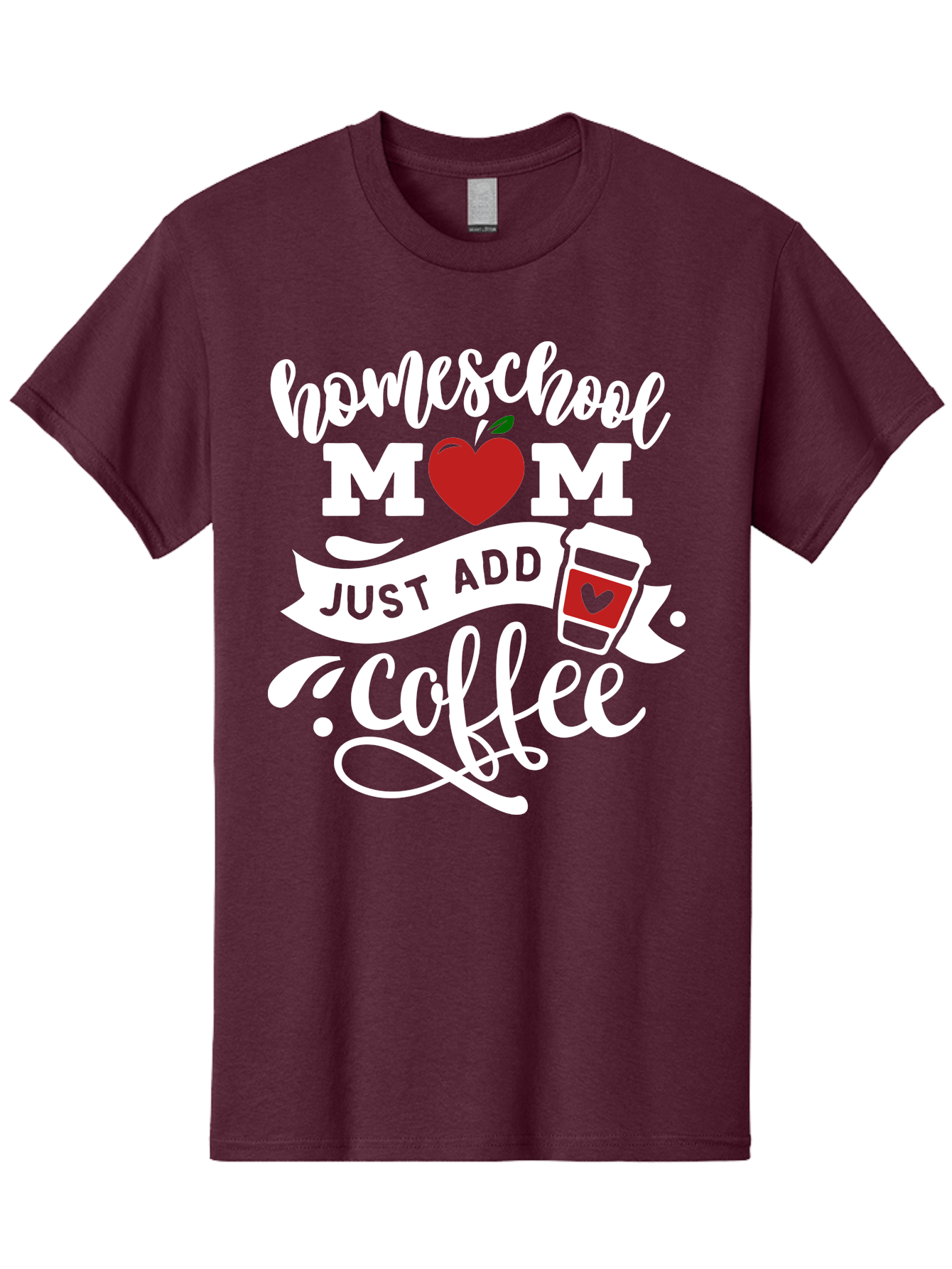 Homeschool-Mom-2 Men'S Graphic Tee, 100% Cotton, Comfortable Casual Summer Wear, Machine Washable, Homeschool Mom Quote, Funny Mom Quote, Coffee Cup Design, Mom Life, Homeschooling, Mom Humor, Parent Teacher, Coffee Lover Aab369