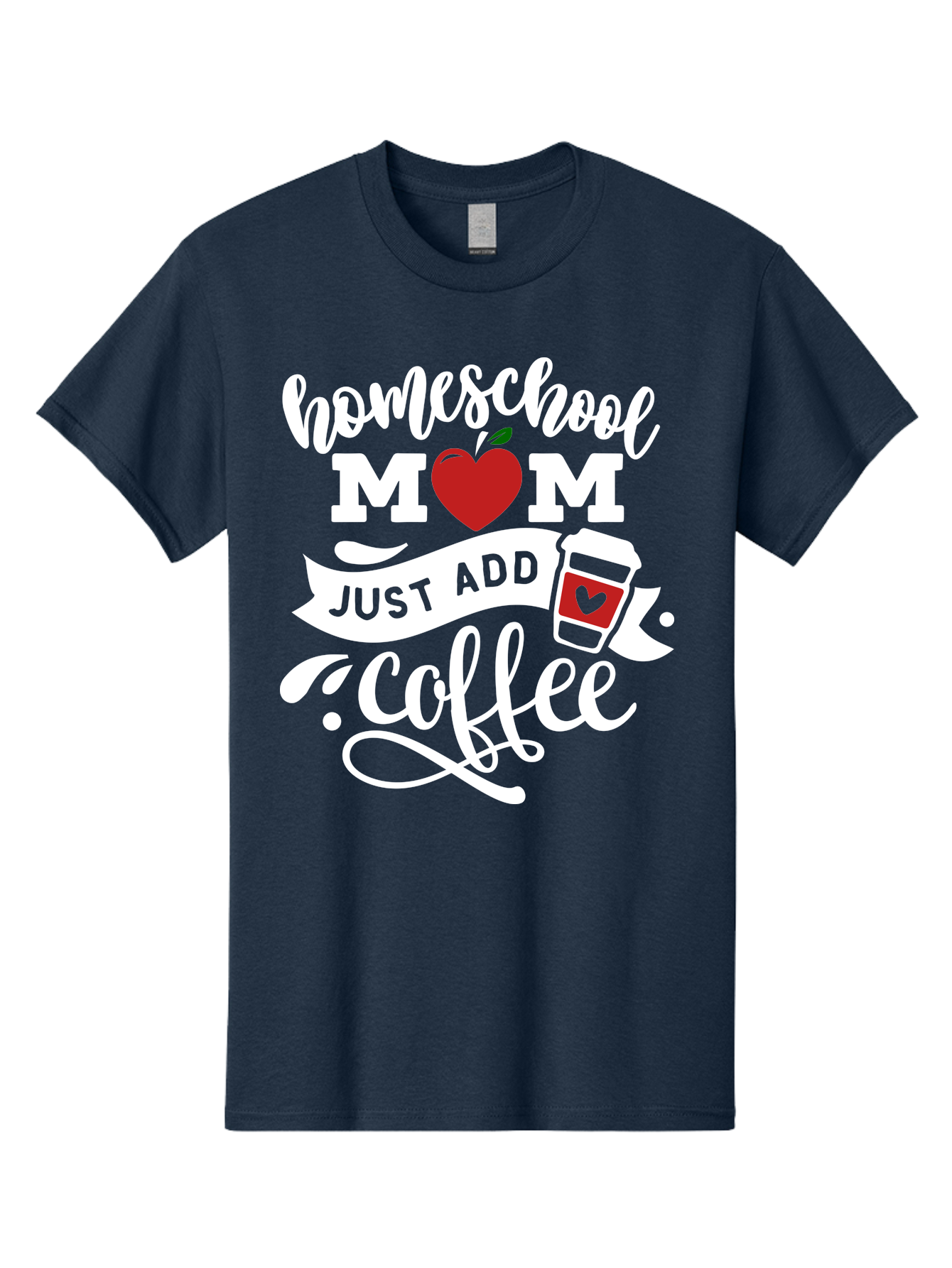 Homeschool-Mom-2 Men'S Graphic Tee, 100% Cotton, Comfortable Casual Summer Wear, Machine Washable, Homeschool Mom Quote, Funny Mom Quote, Coffee Cup Design, Mom Life, Homeschooling, Mom Humor, Parent Teacher, Coffee Lover Aab369