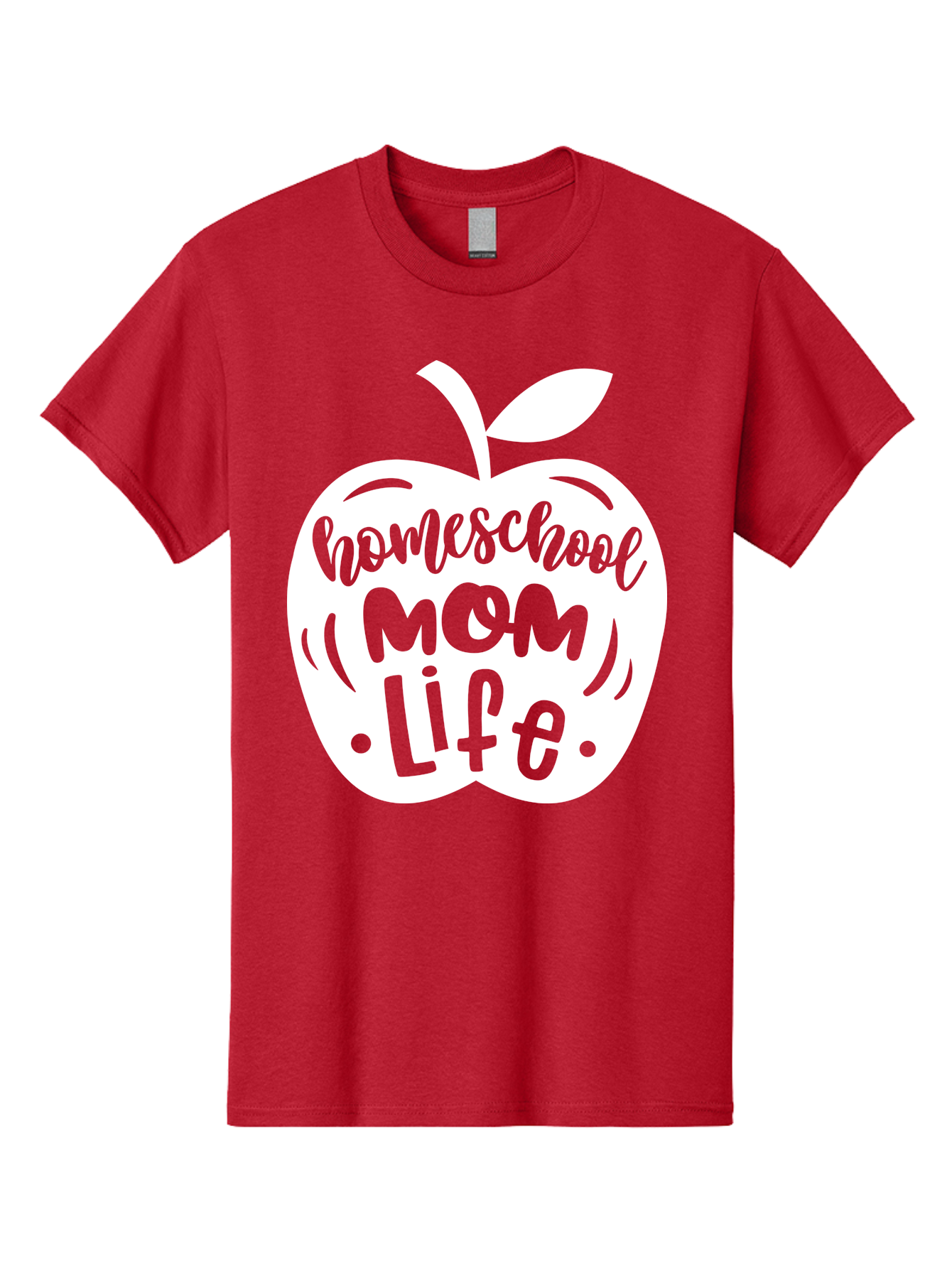 Homeschool-Mom-Life-1 Men'S Graphic Tee, 100% Cotton, Comfortable Casual Summer Wear, Machine Washable, Homeschool Mom Life, Apple Graphic, Homeschooling, Mom Life, Education, Parenting, Teaching, Learning, Green Apple Aab373