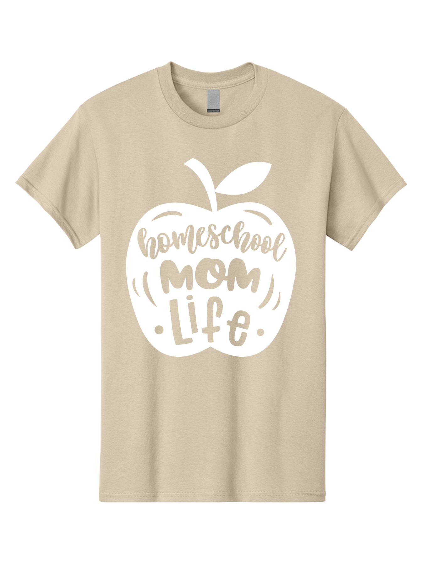 Homeschool-Mom-Life-1 Men'S Graphic Tee, 100% Cotton, Comfortable Casual Summer Wear, Machine Washable, Homeschool Mom Life, Apple Graphic, Homeschooling, Mom Life, Education, Parenting, Teaching, Learning, Green Apple Aab373