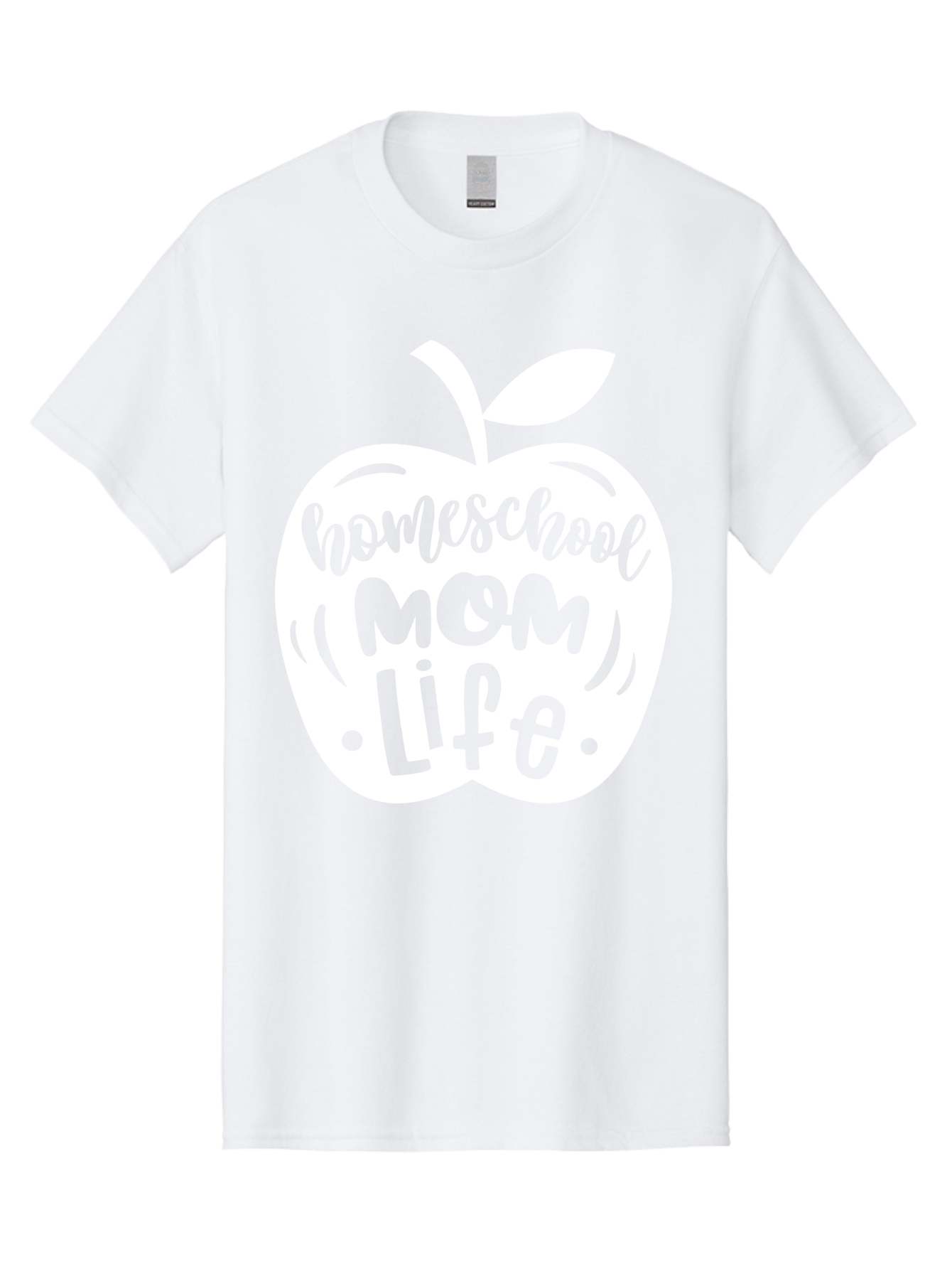 Homeschool-Mom-Life-1 Men'S Graphic Tee, 100% Cotton, Comfortable Casual Summer Wear, Machine Washable, Homeschool Mom Life, Apple Graphic, Homeschooling, Mom Life, Education, Parenting, Teaching, Learning, Green Apple Aab373