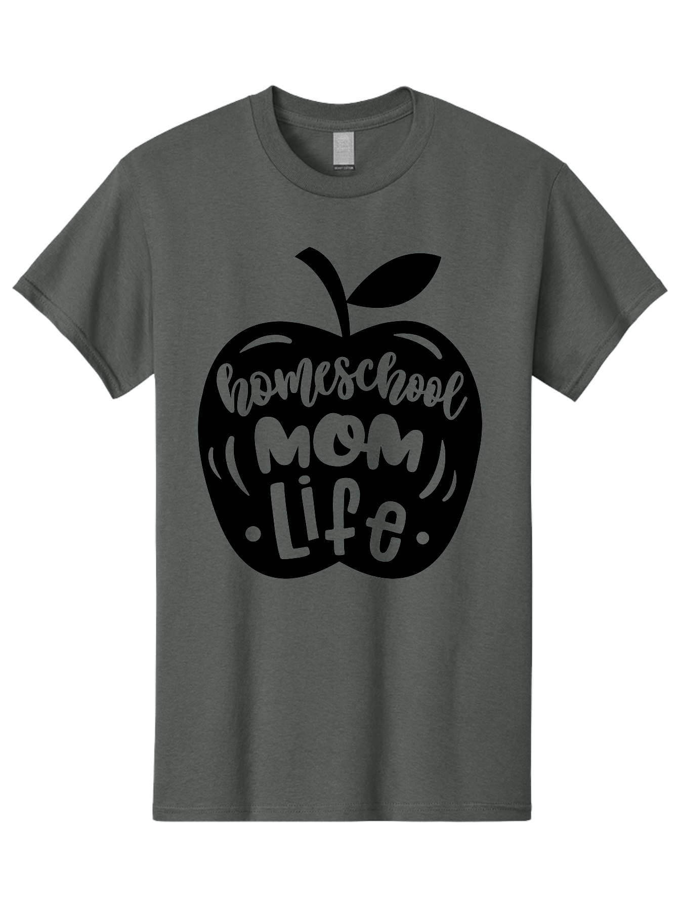 Homeschool-Mom-Life Men'S Graphic Tee, 100% Cotton, Comfortable Casual Summer Wear, Machine Washable, Homeschool Mom Life, Apple Graphic, Mom Life, Homeschooling, Education, Parenting, Motherhood, Apple Illustration, Custom Graphics Aab375