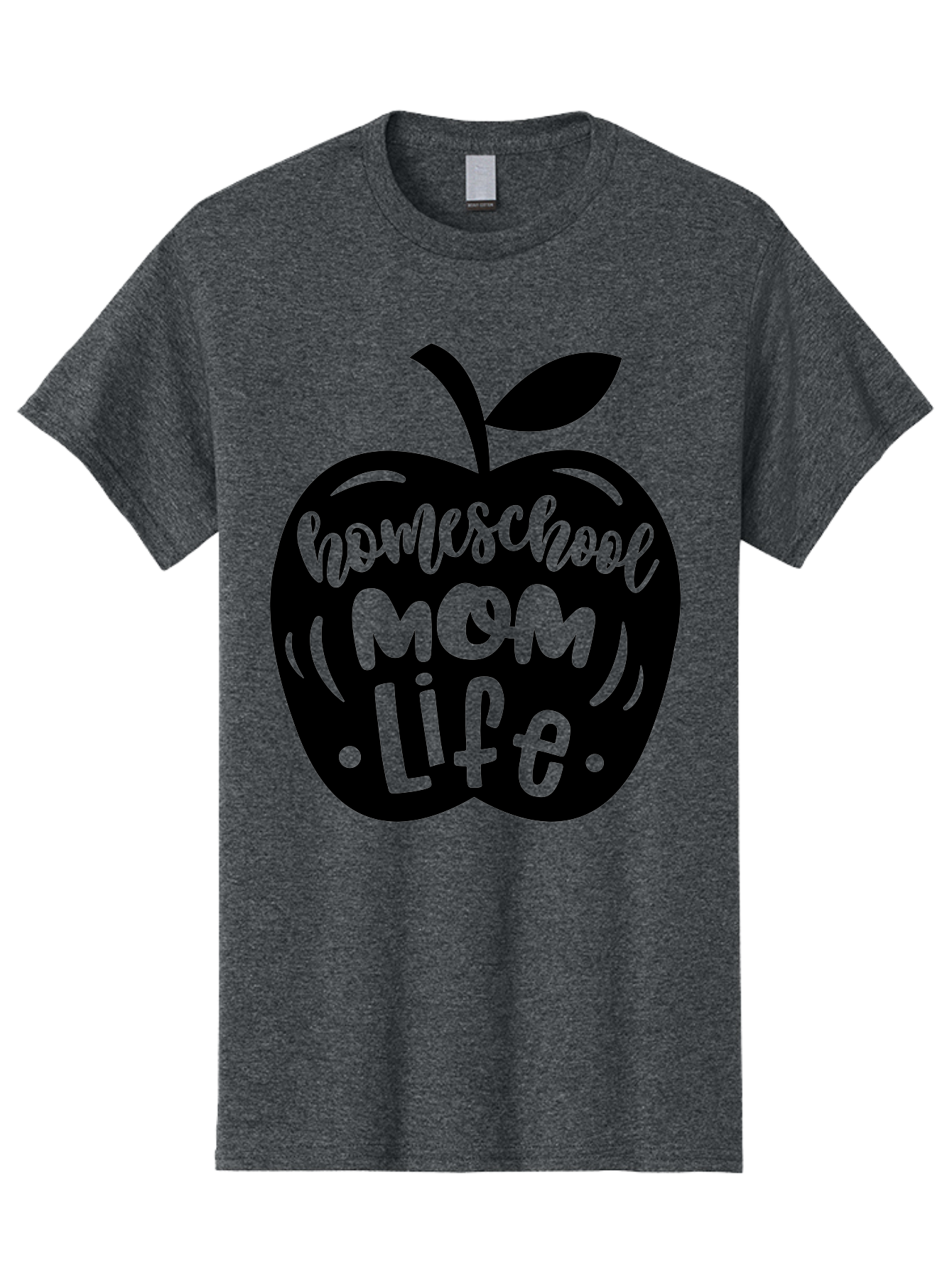 Homeschool-Mom-Life Men'S Graphic Tee, 100% Cotton, Comfortable Casual Summer Wear, Machine Washable, Homeschool Mom Life, Apple Graphic, Mom Life, Homeschooling, Education, Parenting, Motherhood, Apple Illustration, Custom Graphics Aab375