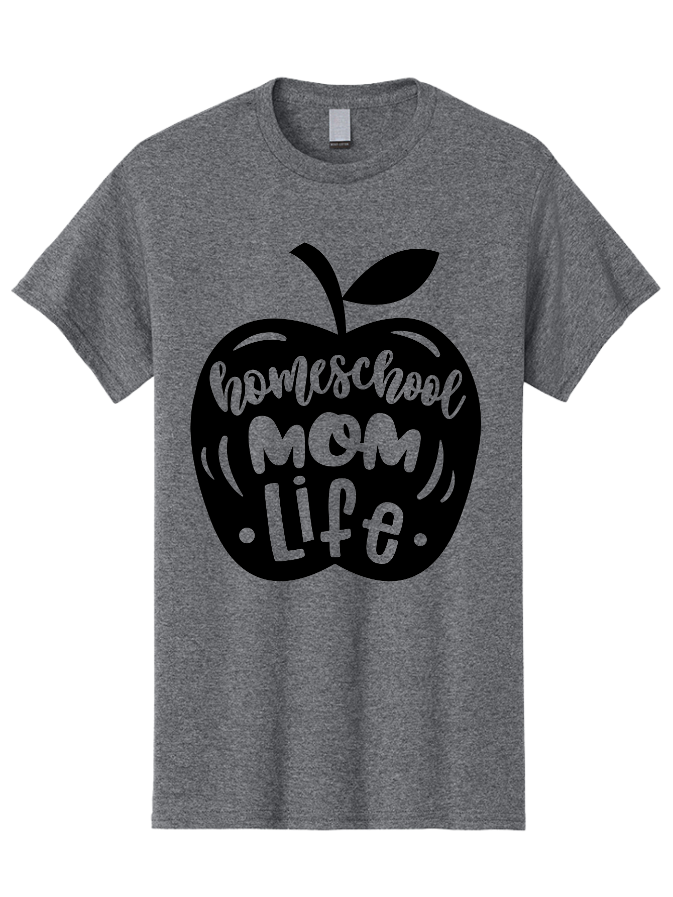 Homeschool-Mom-Life Men'S Graphic Tee, 100% Cotton, Comfortable Casual Summer Wear, Machine Washable, Homeschool Mom Life, Apple Graphic, Mom Life, Homeschooling, Education, Parenting, Motherhood, Apple Illustration, Custom Graphics Aab375