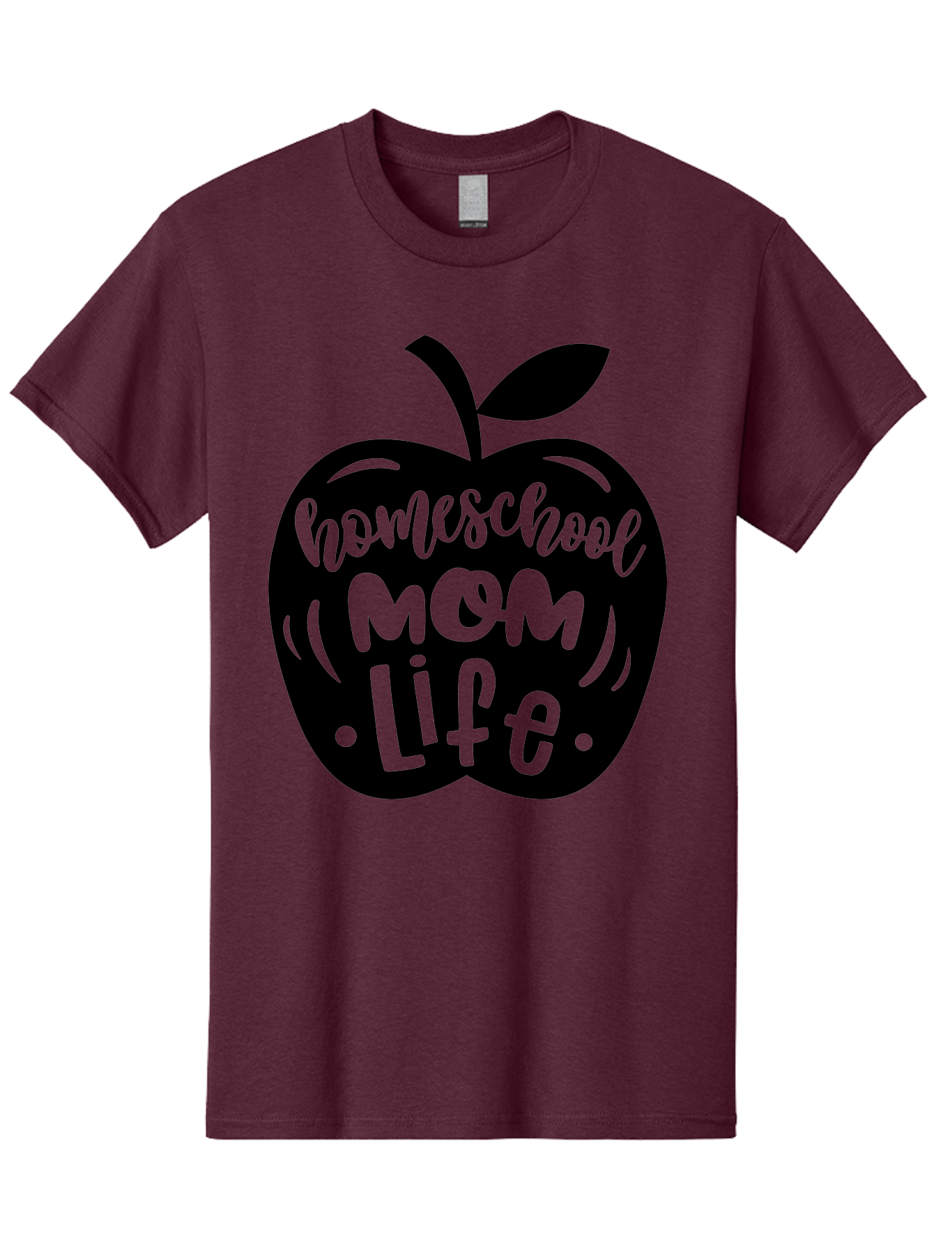 Homeschool-Mom-Life Men'S Graphic Tee, 100% Cotton, Comfortable Casual Summer Wear, Machine Washable, Homeschool Mom Life, Apple Graphic, Mom Life, Homeschooling, Education, Parenting, Motherhood, Apple Illustration, Custom Graphics Aab375
