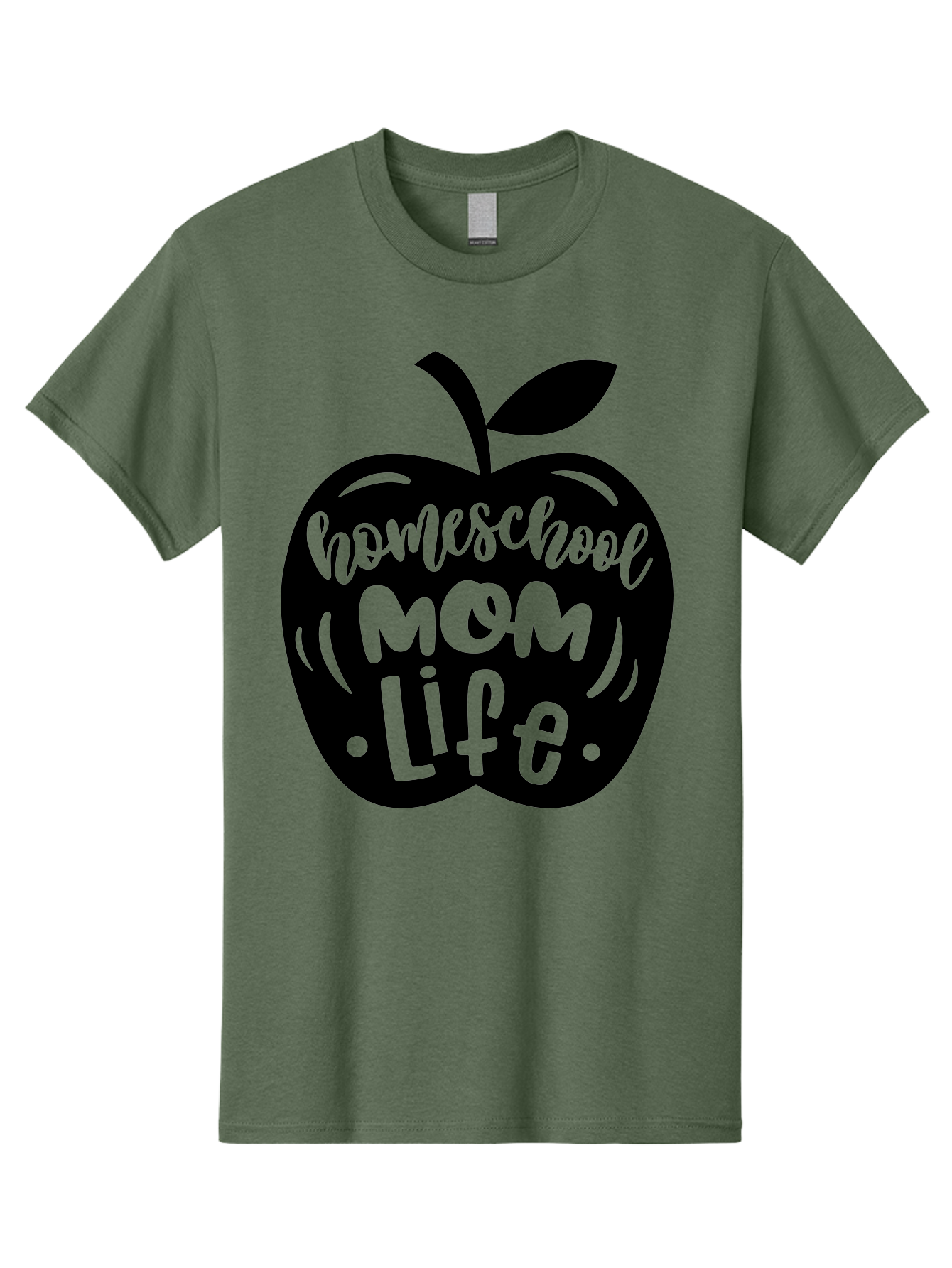 Homeschool-Mom-Life Men'S Graphic Tee, 100% Cotton, Comfortable Casual Summer Wear, Machine Washable, Homeschool Mom Life, Apple Graphic, Mom Life, Homeschooling, Education, Parenting, Motherhood, Apple Illustration, Custom Graphics Aab375