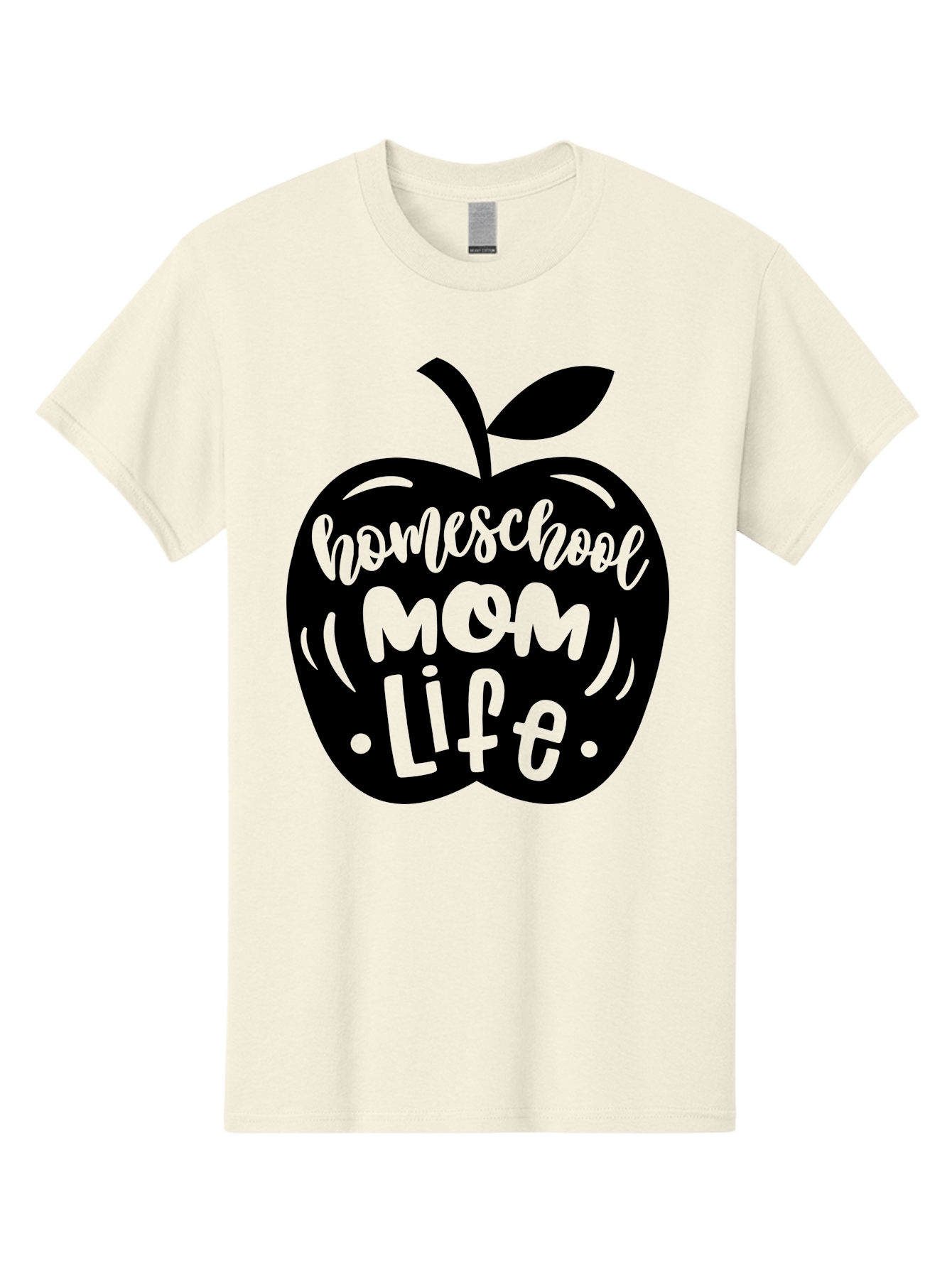 Homeschool-Mom-Life Men'S Graphic Tee, 100% Cotton, Comfortable Casual Summer Wear, Machine Washable, Homeschool Mom Life, Apple Graphic, Mom Life, Homeschooling, Education, Parenting, Motherhood, Apple Illustration, Custom Graphics Aab375