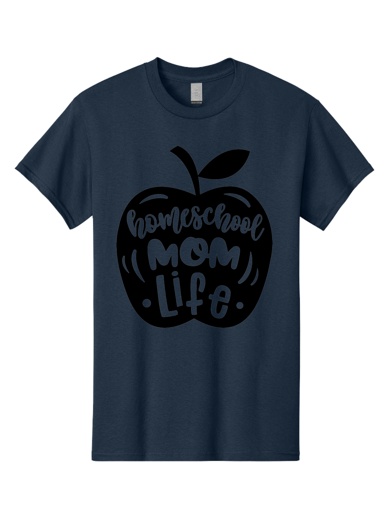 Homeschool-Mom-Life Men'S Graphic Tee, 100% Cotton, Comfortable Casual Summer Wear, Machine Washable, Homeschool Mom Life, Apple Graphic, Mom Life, Homeschooling, Education, Parenting, Motherhood, Apple Illustration, Custom Graphics Aab375