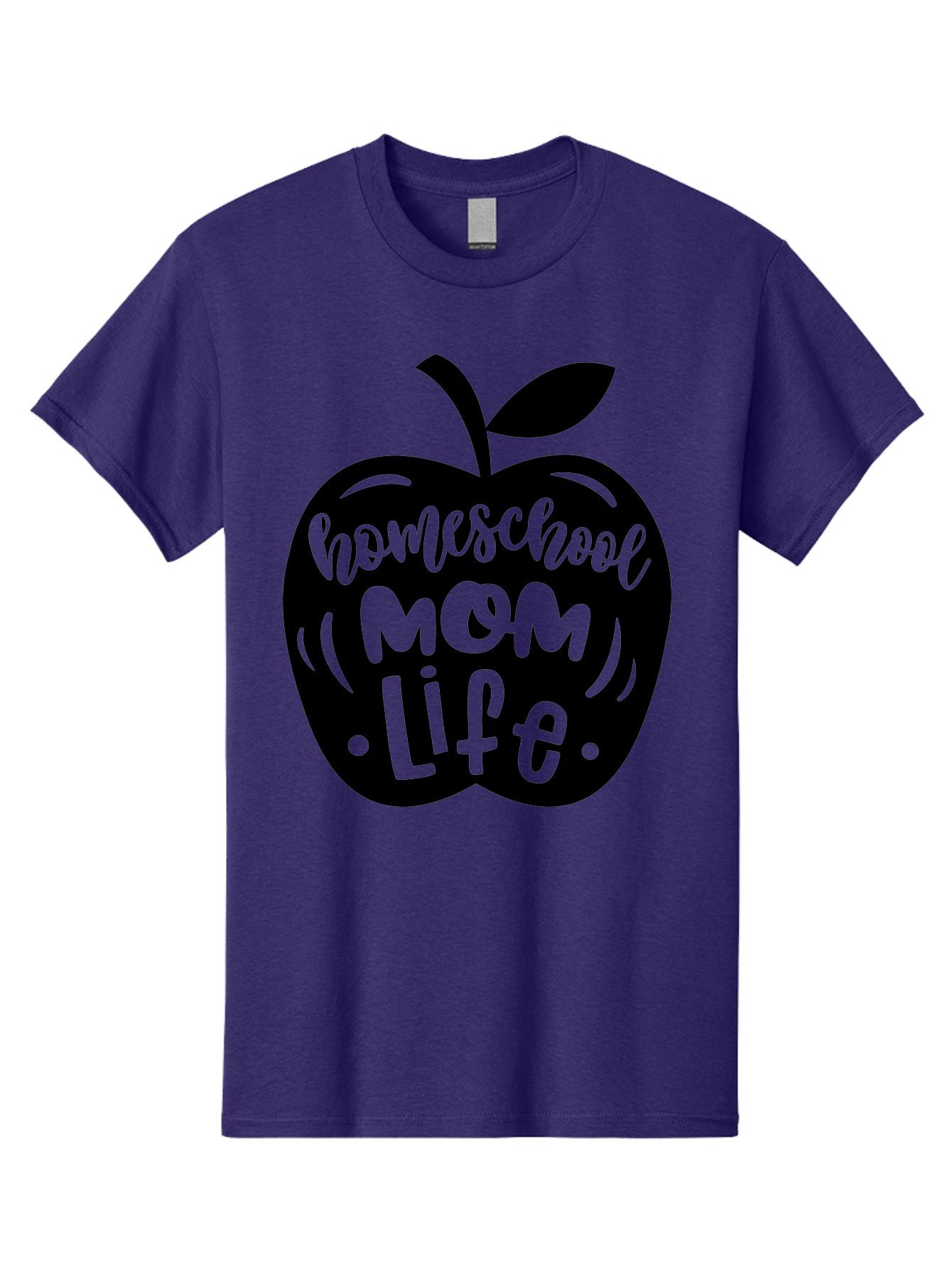 Homeschool-Mom-Life Men'S Graphic Tee, 100% Cotton, Comfortable Casual Summer Wear, Machine Washable, Homeschool Mom Life, Apple Graphic, Mom Life, Homeschooling, Education, Parenting, Motherhood, Apple Illustration, Custom Graphics Aab375