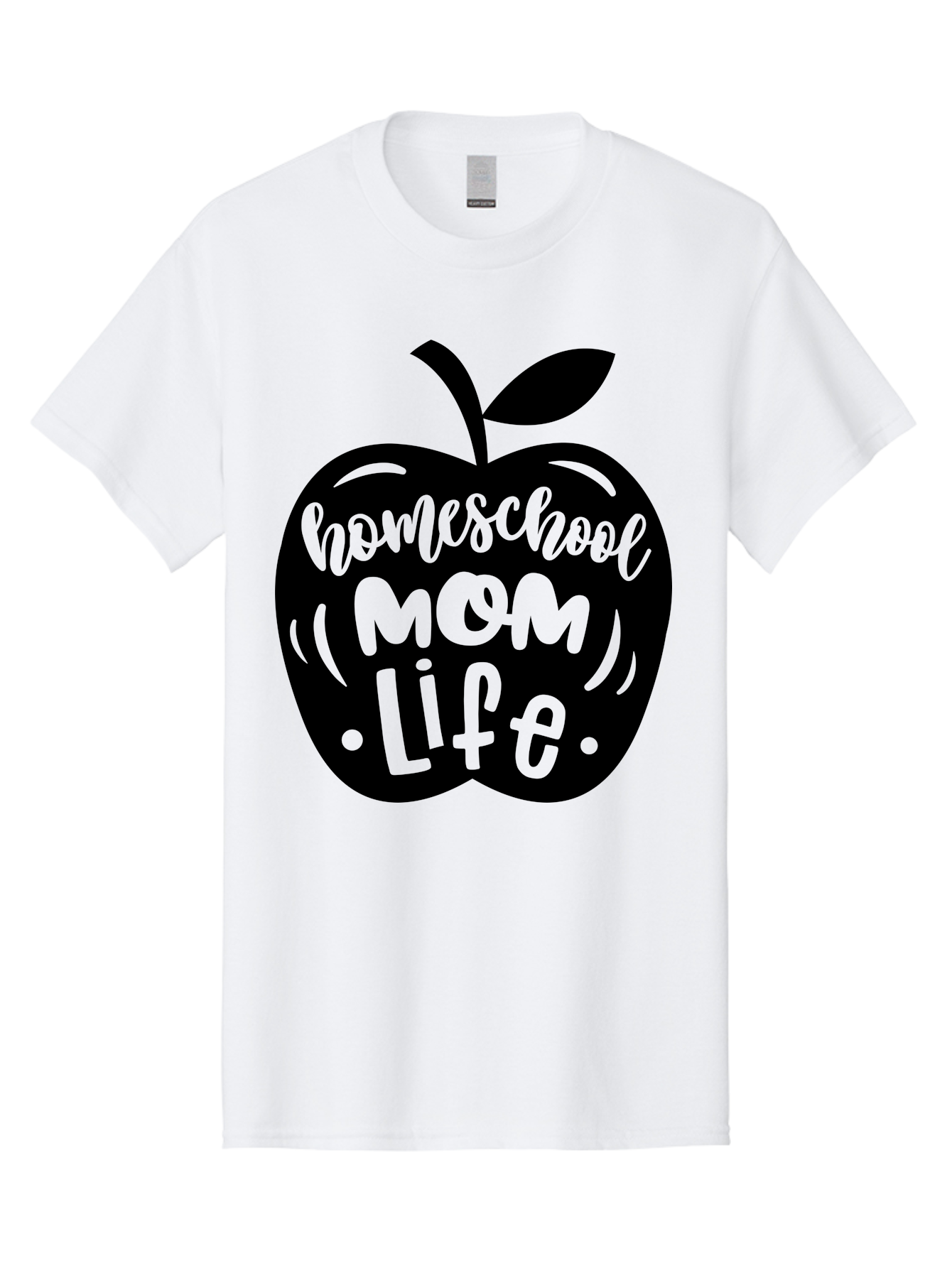 Homeschool-Mom-Life Men'S Graphic Tee, 100% Cotton, Comfortable Casual Summer Wear, Machine Washable, Homeschool Mom Life, Apple Graphic, Mom Life, Homeschooling, Education, Parenting, Motherhood, Apple Illustration, Custom Graphics Aab375