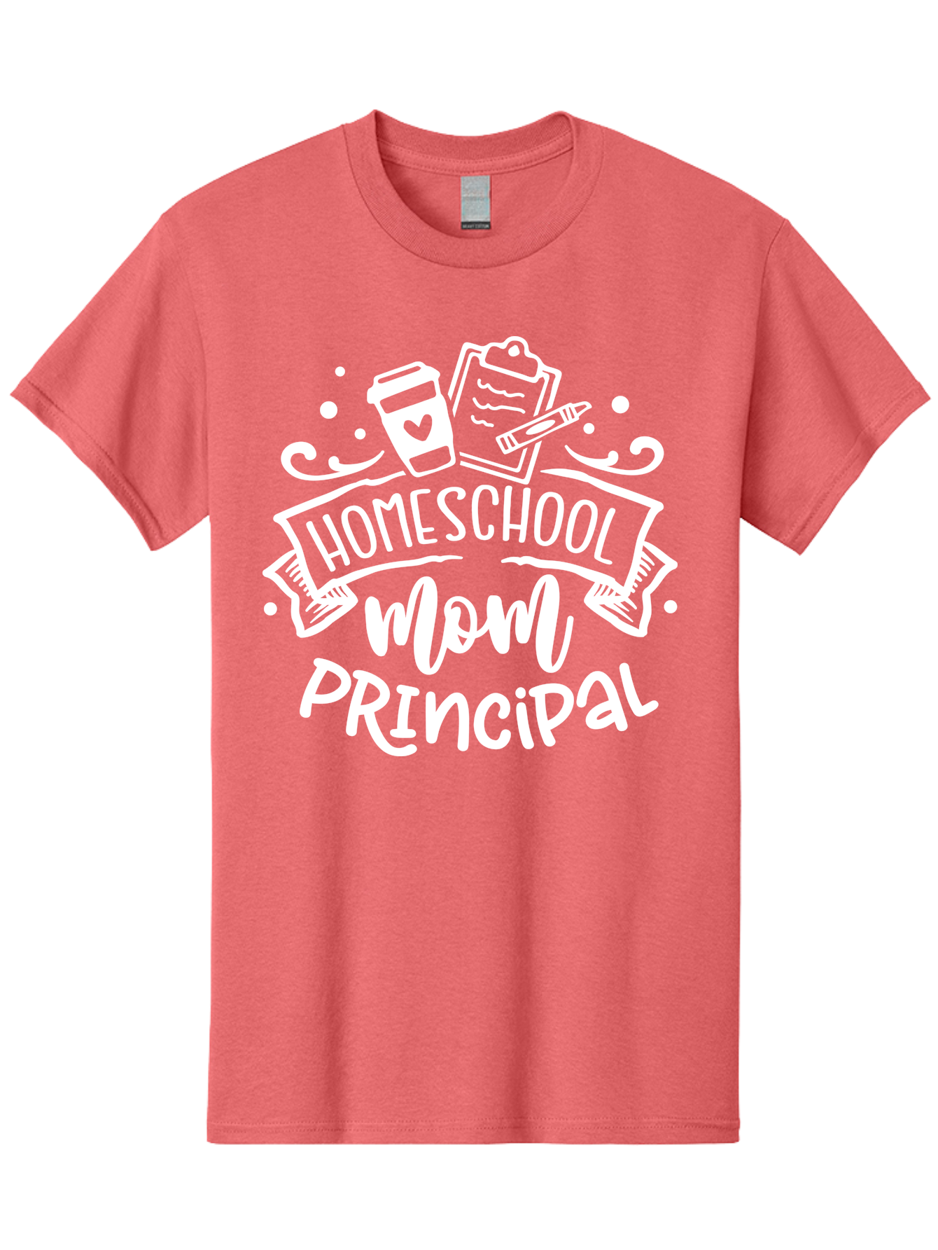 Homeschool-Mom-Principal-2 Men'S Graphic Tee, 100% Cotton, Comfortable Casual Summer Wear, Machine Washable, Homeschool Mom, Principal, Education, Homeschooling, Mom Life, Coffee Lover, Learning, Teaching, Parenting, Family, Kids, Aab377