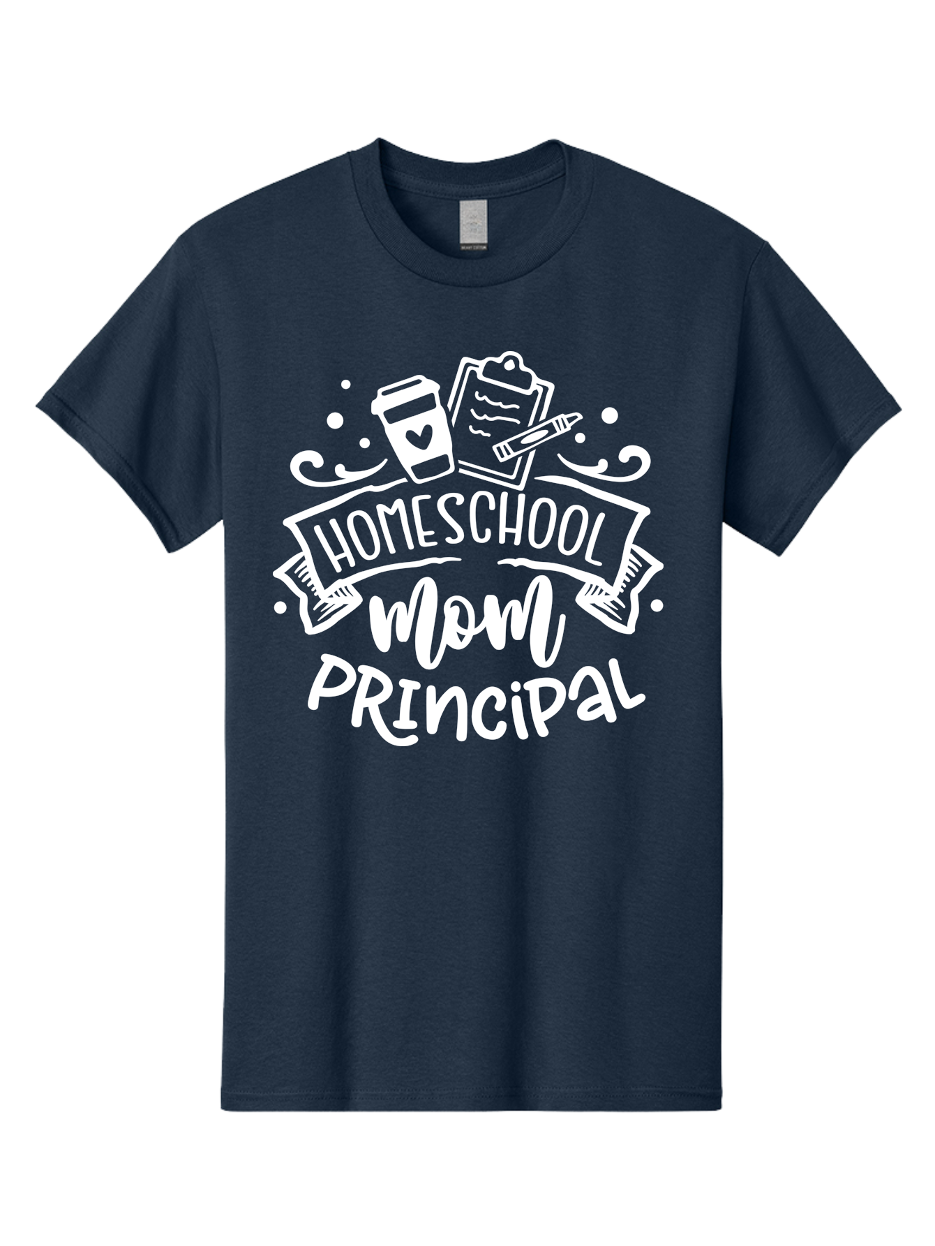 Homeschool-Mom-Principal-2 Men'S Graphic Tee, 100% Cotton, Comfortable Casual Summer Wear, Machine Washable, Homeschool Mom, Principal, Education, Homeschooling, Mom Life, Coffee Lover, Learning, Teaching, Parenting, Family, Kids, Aab377