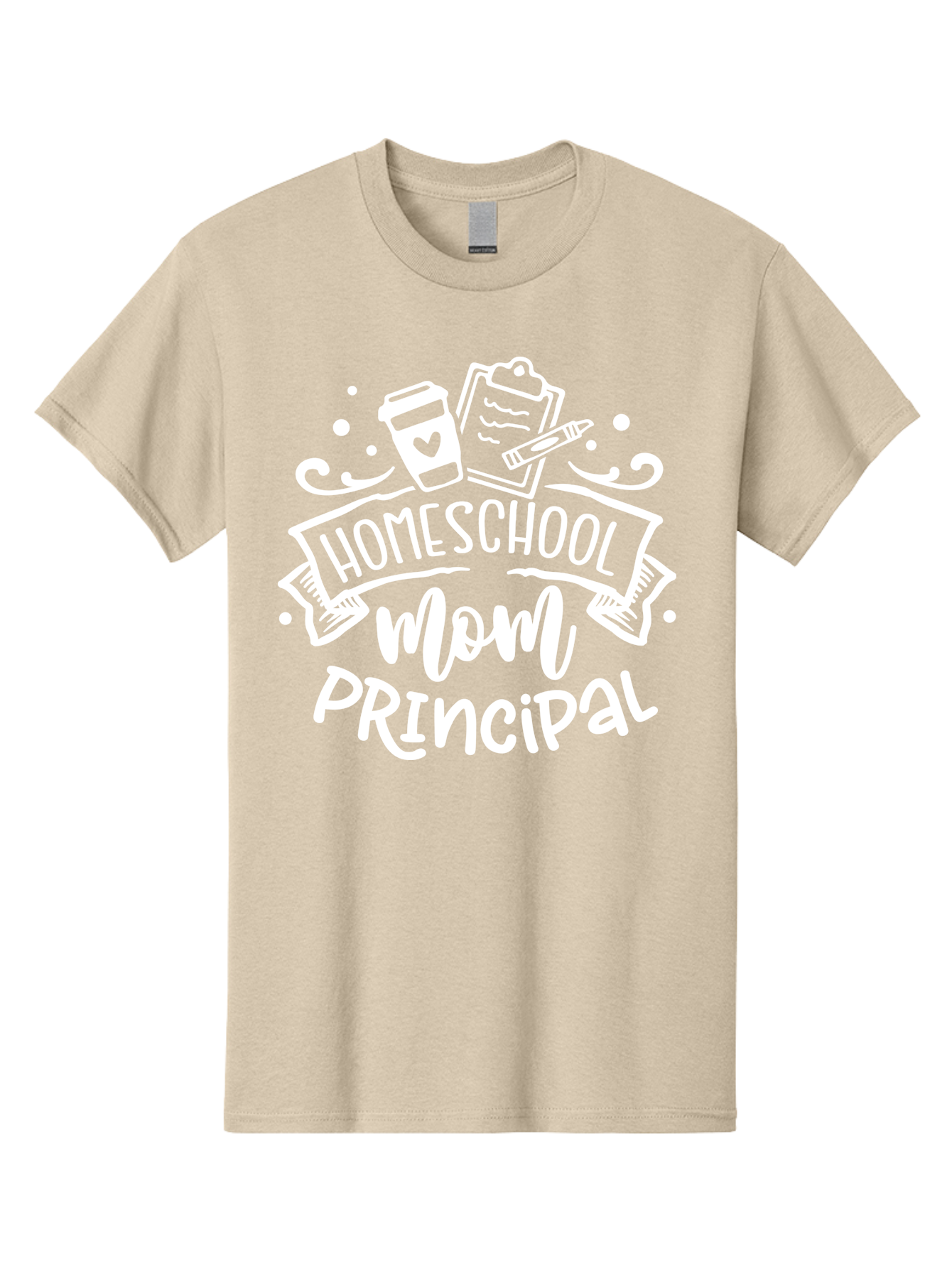 Homeschool-Mom-Principal-2 Men'S Graphic Tee, 100% Cotton, Comfortable Casual Summer Wear, Machine Washable, Homeschool Mom, Principal, Education, Homeschooling, Mom Life, Coffee Lover, Learning, Teaching, Parenting, Family, Kids, Aab377