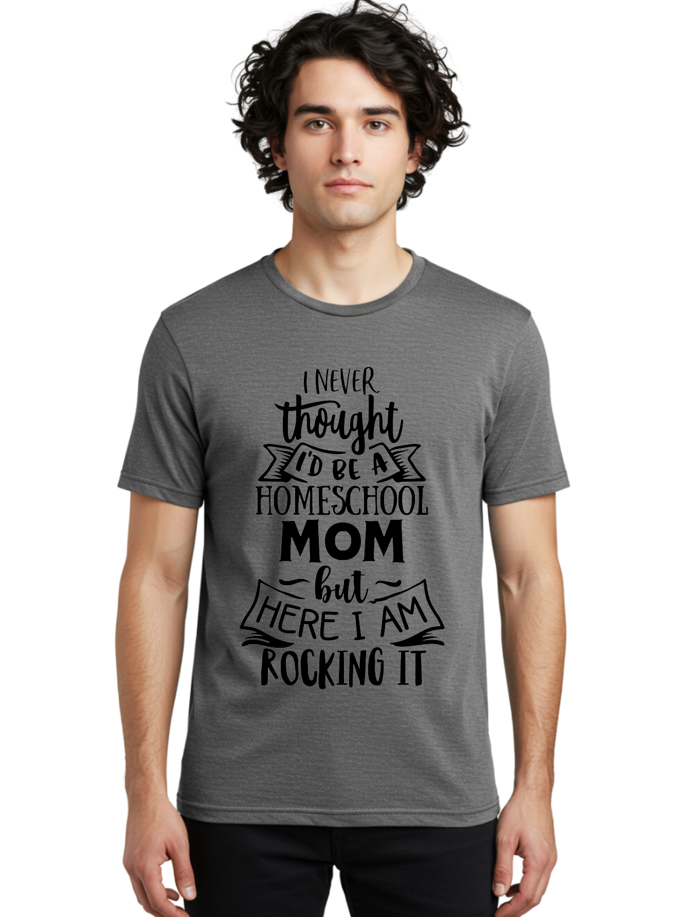 Homeschool-Mom-Quote-1 Men'S Graphic Tee, 100% Cotton, Comfortable Casual Summer Wear, Machine Washable, Homeschool Mom, Proud Parent, Homeschooling, Parenting Journey, Mom Life, Education, Learning, Inspirational Quote, Funny Quote, Aab380