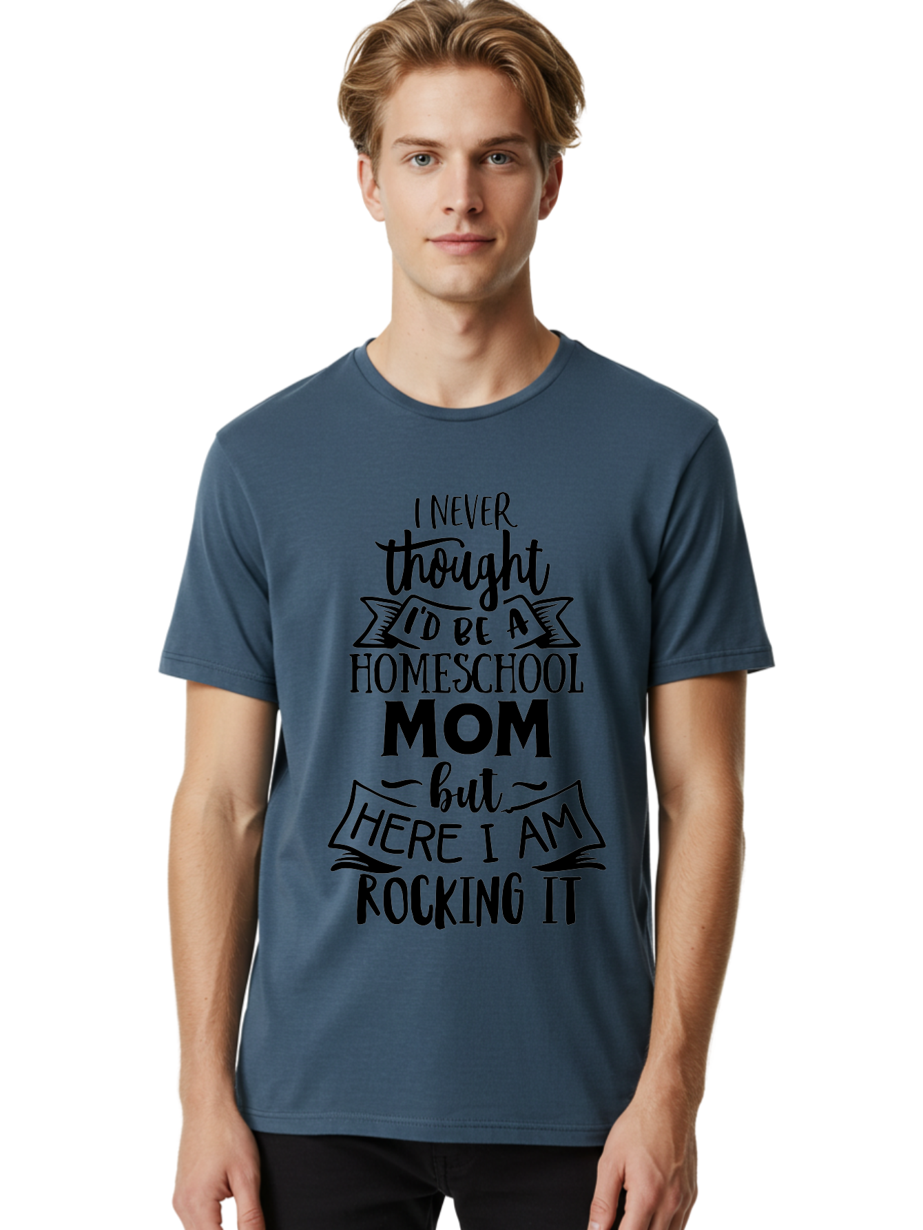 Homeschool-Mom-Quote-1 Men'S Graphic Tee, 100% Cotton, Comfortable Casual Summer Wear, Machine Washable, Homeschool Mom, Proud Parent, Homeschooling, Parenting Journey, Mom Life, Education, Learning, Inspirational Quote, Funny Quote, Aab380