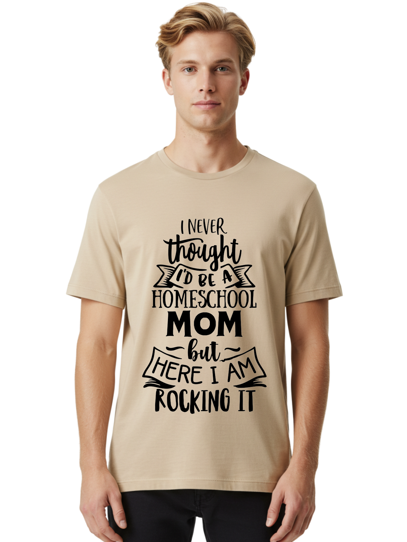 Homeschool-Mom-Quote-1 Men'S Graphic Tee, 100% Cotton, Comfortable Casual Summer Wear, Machine Washable, Homeschool Mom, Proud Parent, Homeschooling, Parenting Journey, Mom Life, Education, Learning, Inspirational Quote, Funny Quote, Aab380