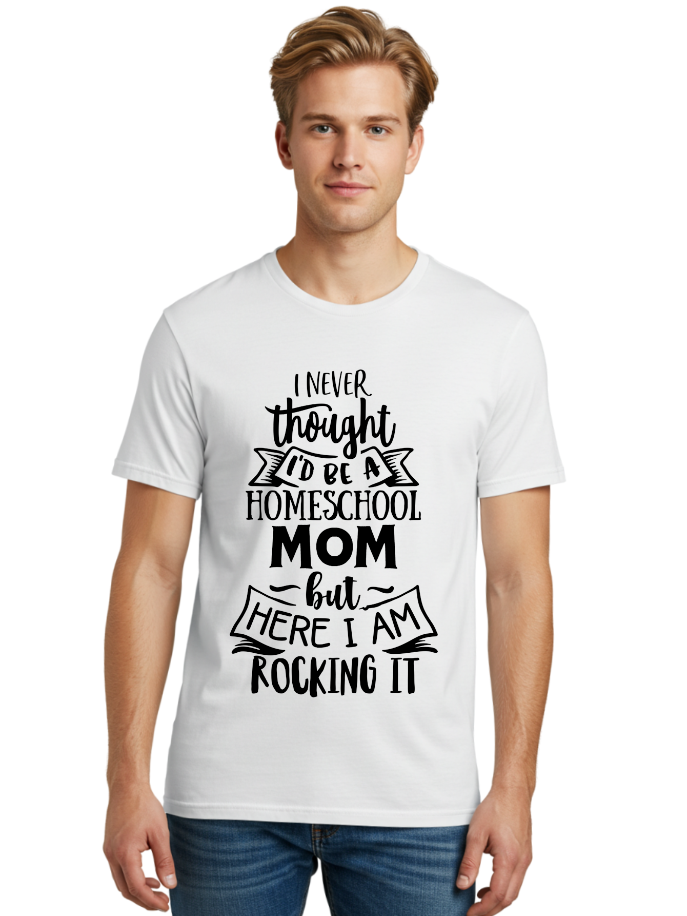 Homeschool-Mom-Quote-1 Men'S Graphic Tee, 100% Cotton, Comfortable Casual Summer Wear, Machine Washable, Homeschool Mom, Proud Parent, Homeschooling, Parenting Journey, Mom Life, Education, Learning, Inspirational Quote, Funny Quote, Aab380